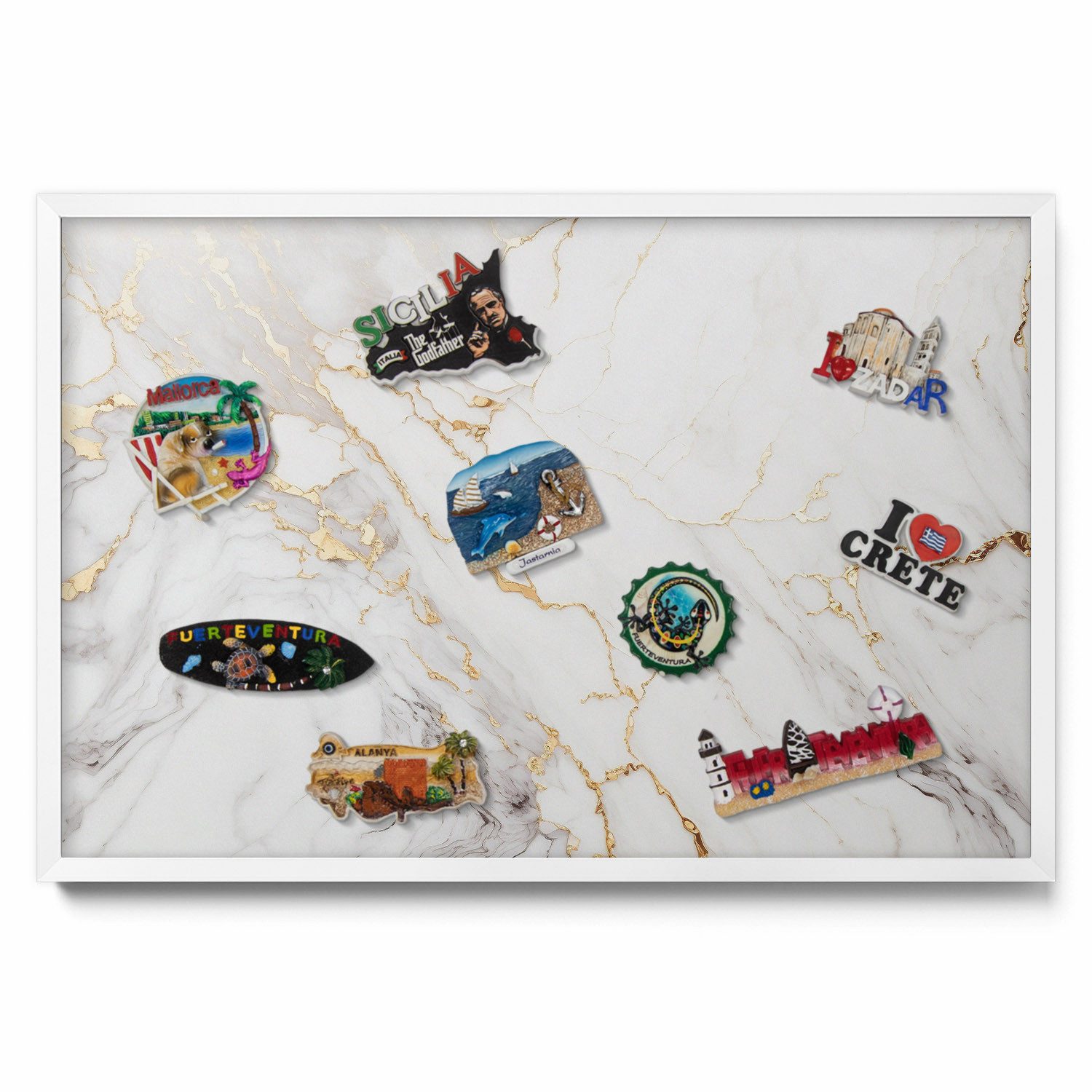 Tulup Magnettafel Weiß mit weißem Rahmen, zur Wandbefestigung, Magnettafel günstig online kaufen