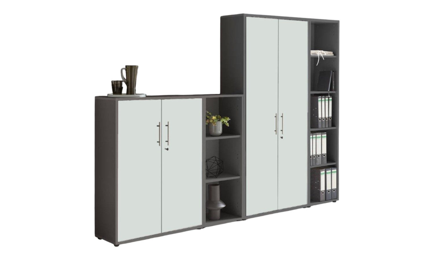 moebel-dich-auf Aktenschrank OFFICE EDITION (Set 4, abschließbar, Metallgri günstig online kaufen