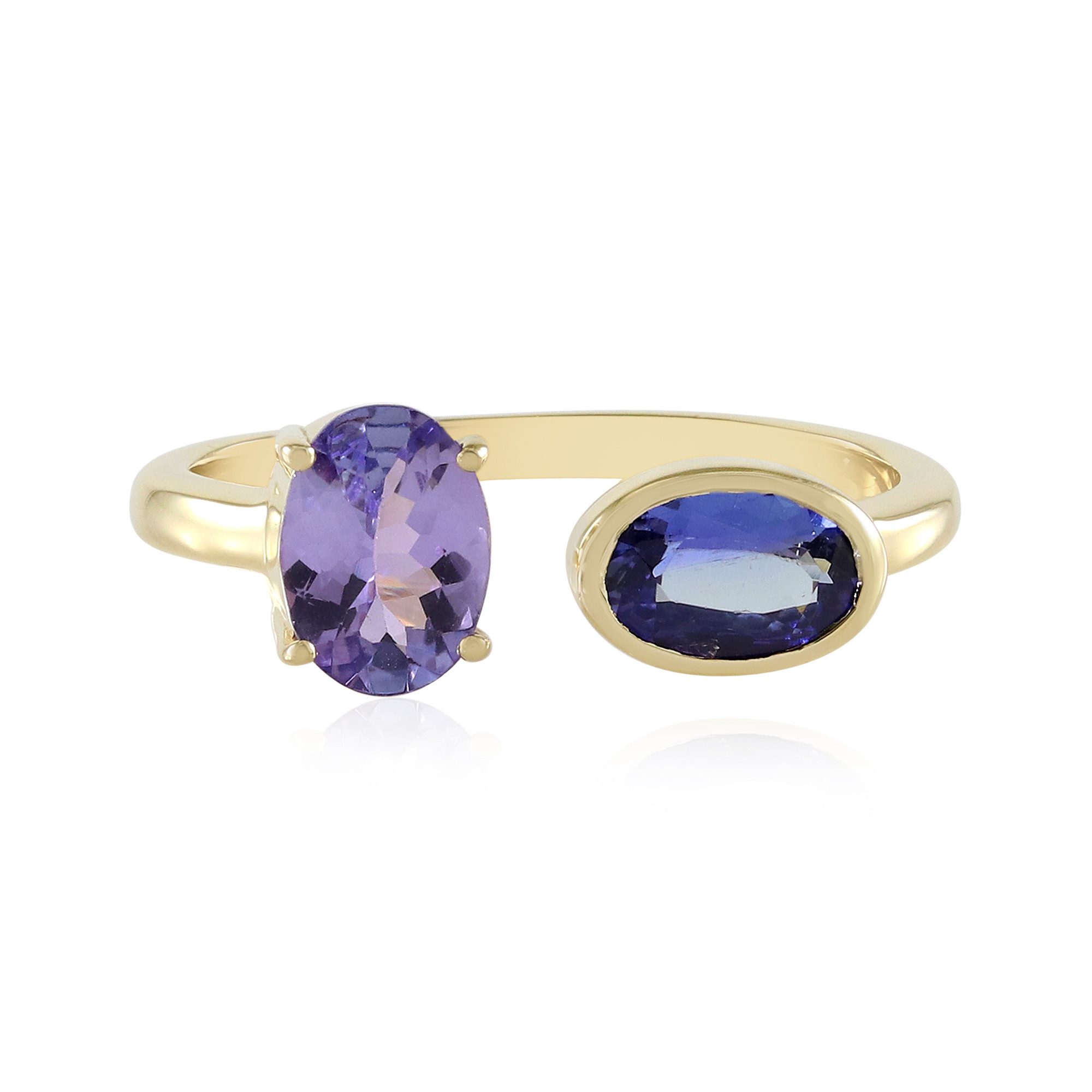 Cavill Goldring Tansanit-Ring aus Gelbgold, 1,274 ct, Tansania (1-tlg)