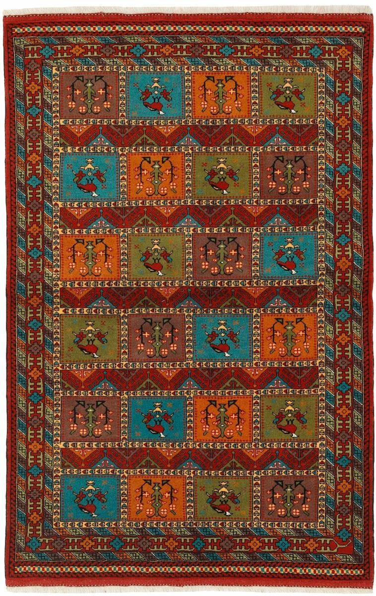 Orientteppich Orientteppich mm 6 Turkaman Perserteppich, Nain Handgeknüpfter rechteckig, Trading, 132x203 / Höhe: