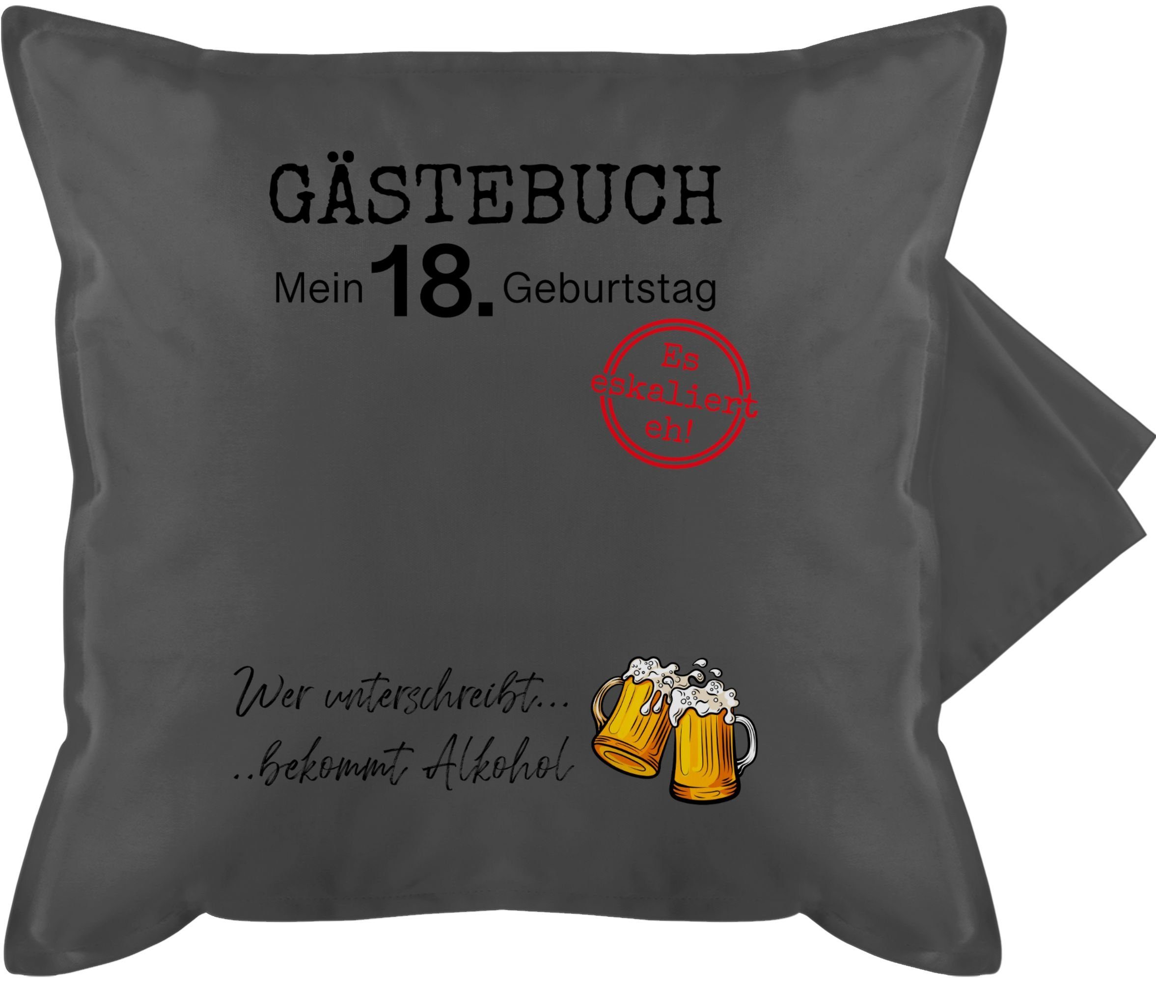 Kissenbezüge Gästebuch 18. Geburtstag, Shirtracer (1 Stück), 18