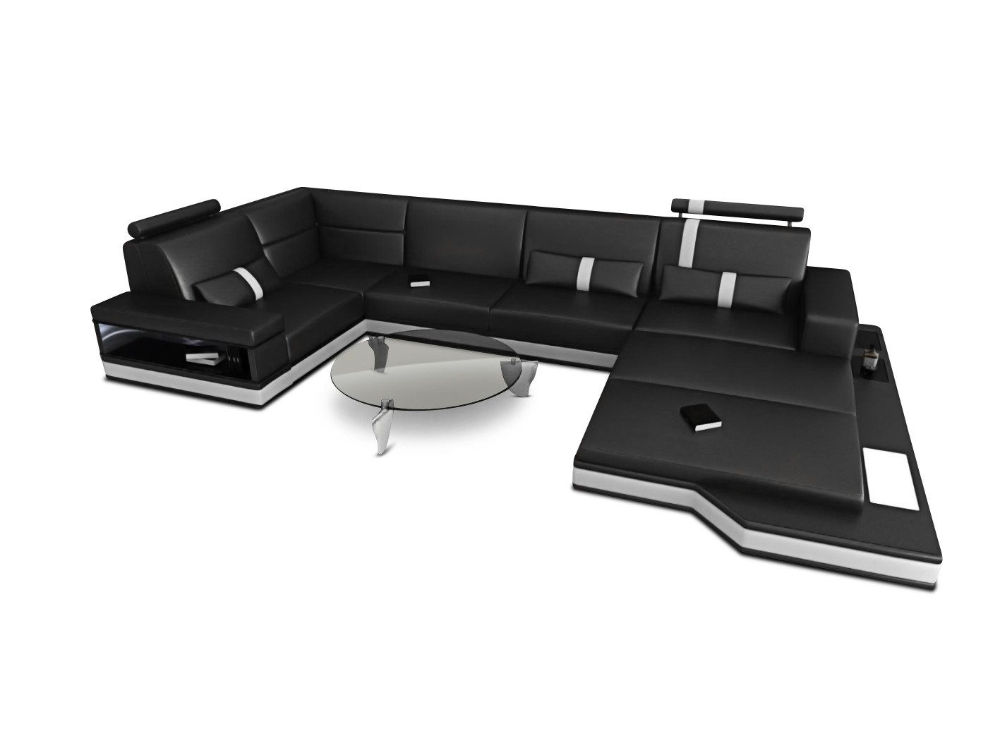 Sofa Dreams Wohnlandschaft Ledersofa Ledercouch Messana günstig online kaufen