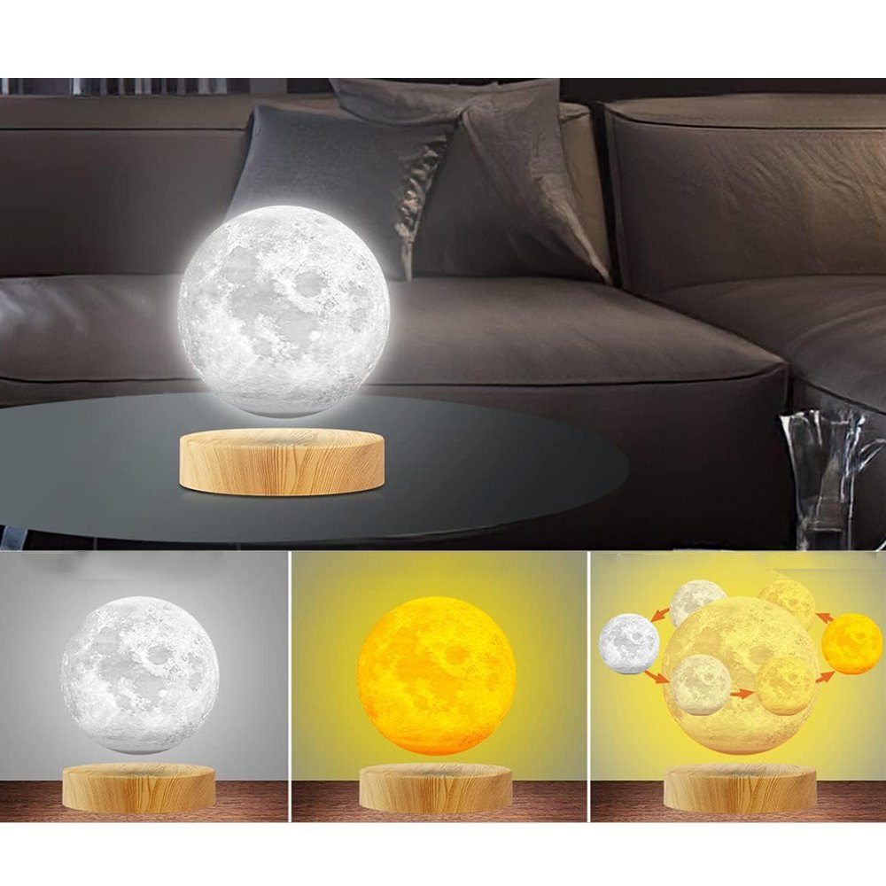Bedee LED Nachtlicht Schwebende Mond Lampe Mondlampe 3D Mondlicht  Nachtlicht, Dimmbar, LED fest integriert, Warmweiß, Mondlicht für Room  Decor, Nachtlicht, Schreibtisch Tech-Spielzeug