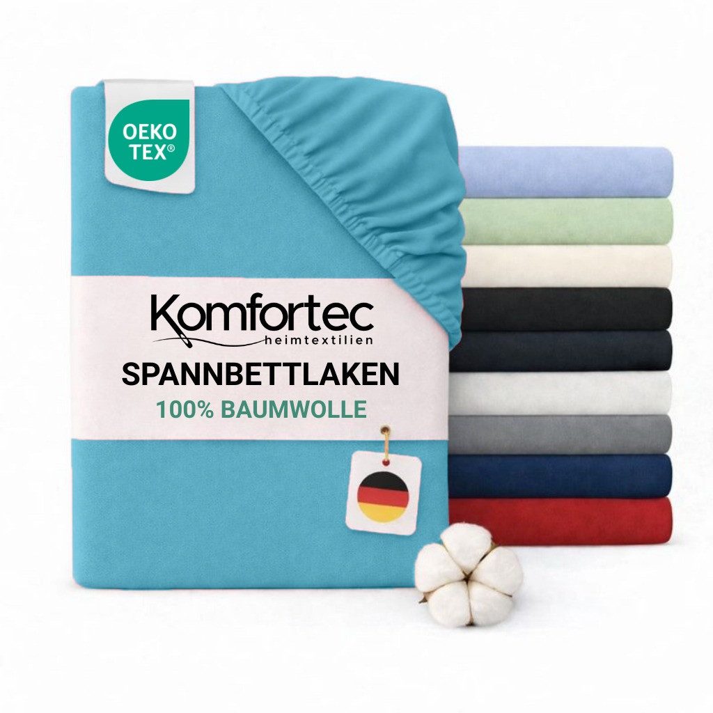 Komfortec Spannbettlaken Jersey Spannbettuch, 90x200, 140x200, 160x200, 180 günstig online kaufen