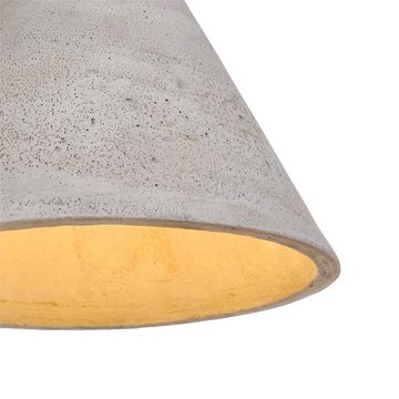 SSC-LUXon LED-Hängeleuchte Beton Pendelleuchte MAO mit Edelstahl Elementen mit LED E27 warmweiss