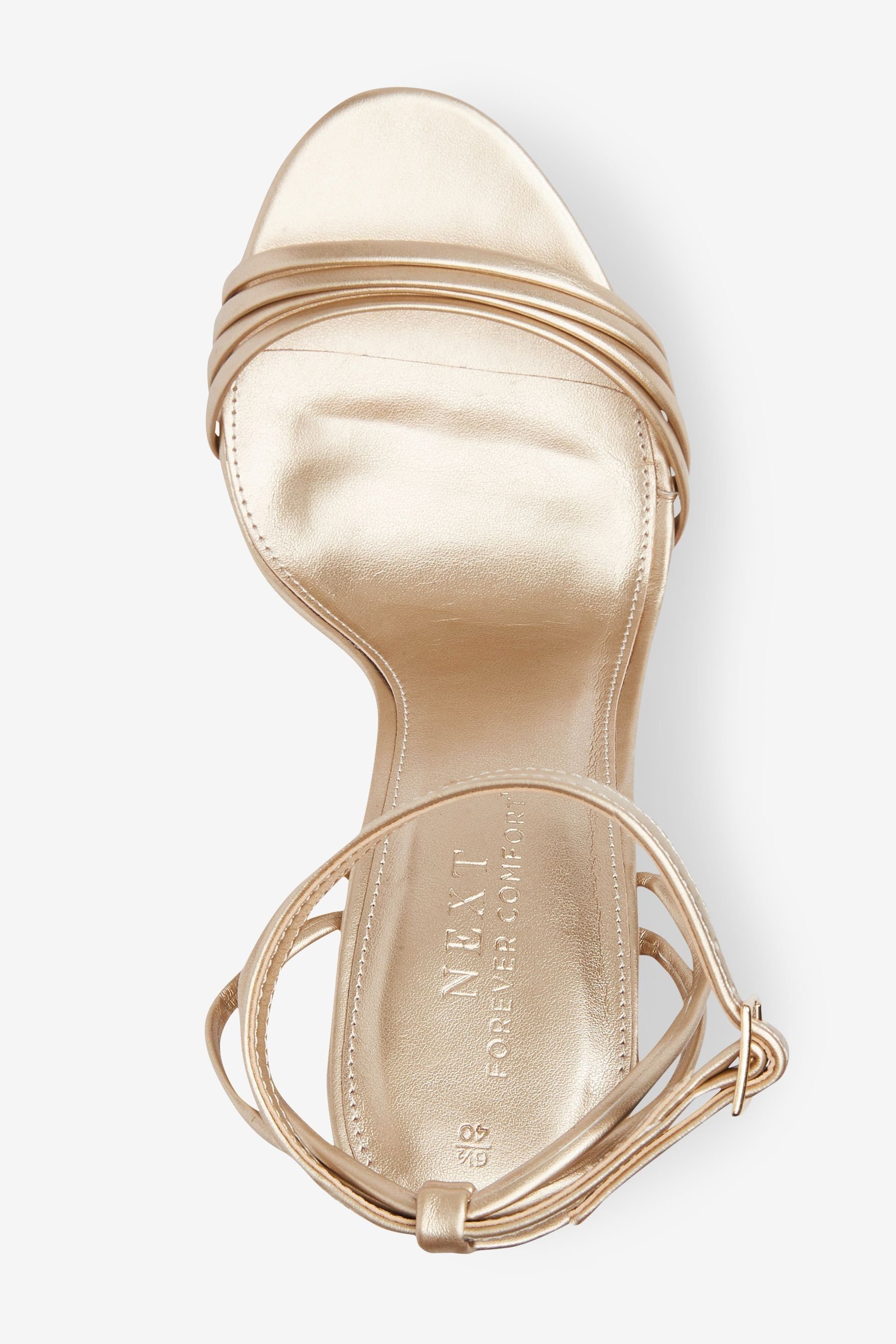 Sandalette Next Gold Forever Stiletto-Sandaletten (1-tlg) Comfort® Zarte