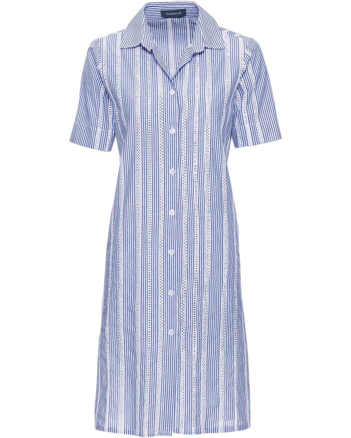 Highmoor Midikleid Hemdblusenkleid mit Madeiraspitze günstig online kaufen