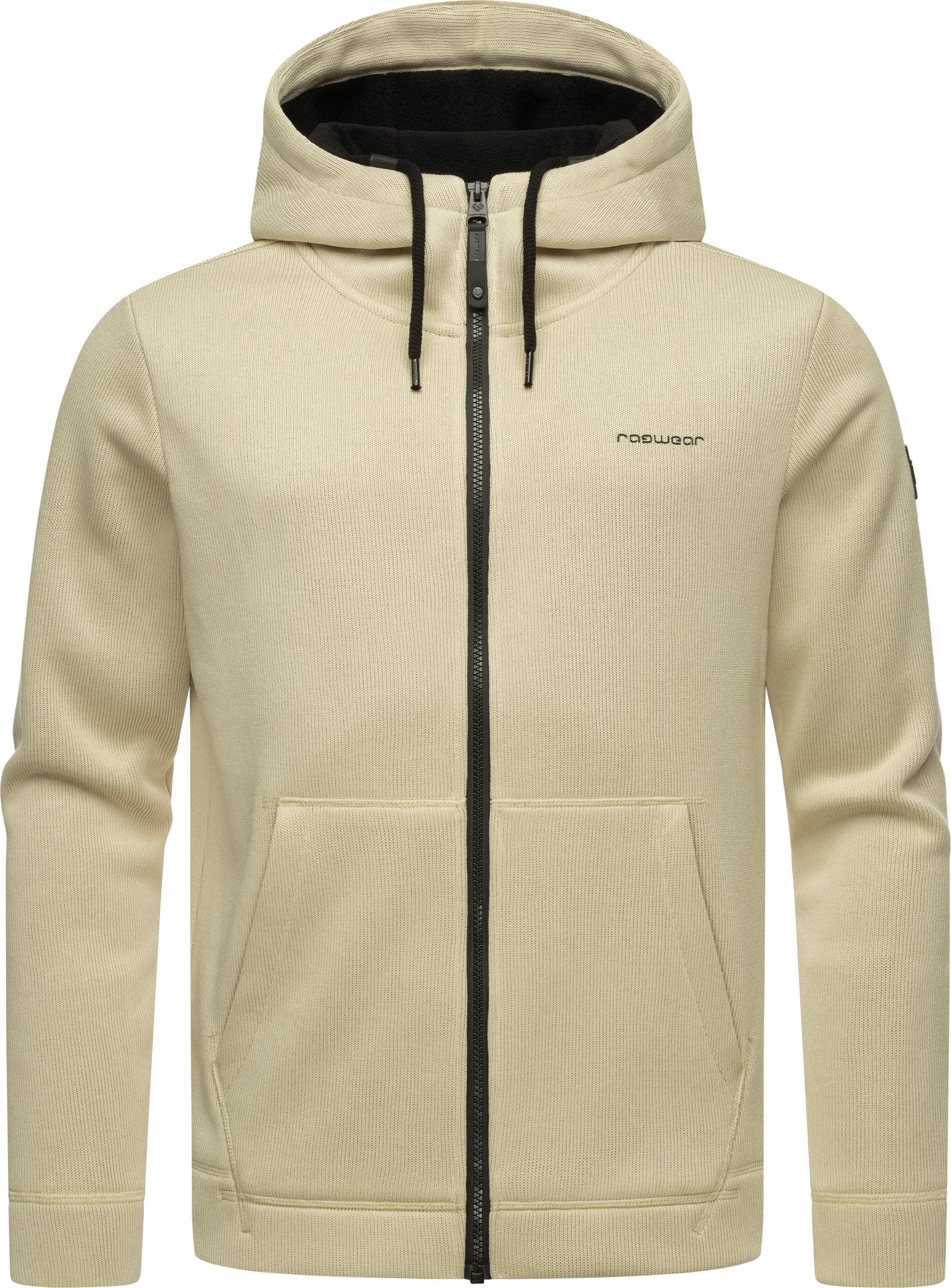 Ragwear Kapuzenstrickjacke Fabian Herren Basic Rippstrick-Jacke mit Kapuze günstig online kaufen