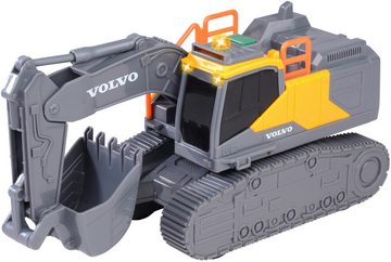 Dickie Toys Spielzeug-Bagger Dickie Spielfahrzeug Baustelle Bagger Go Real Volvo Tracked Excavator