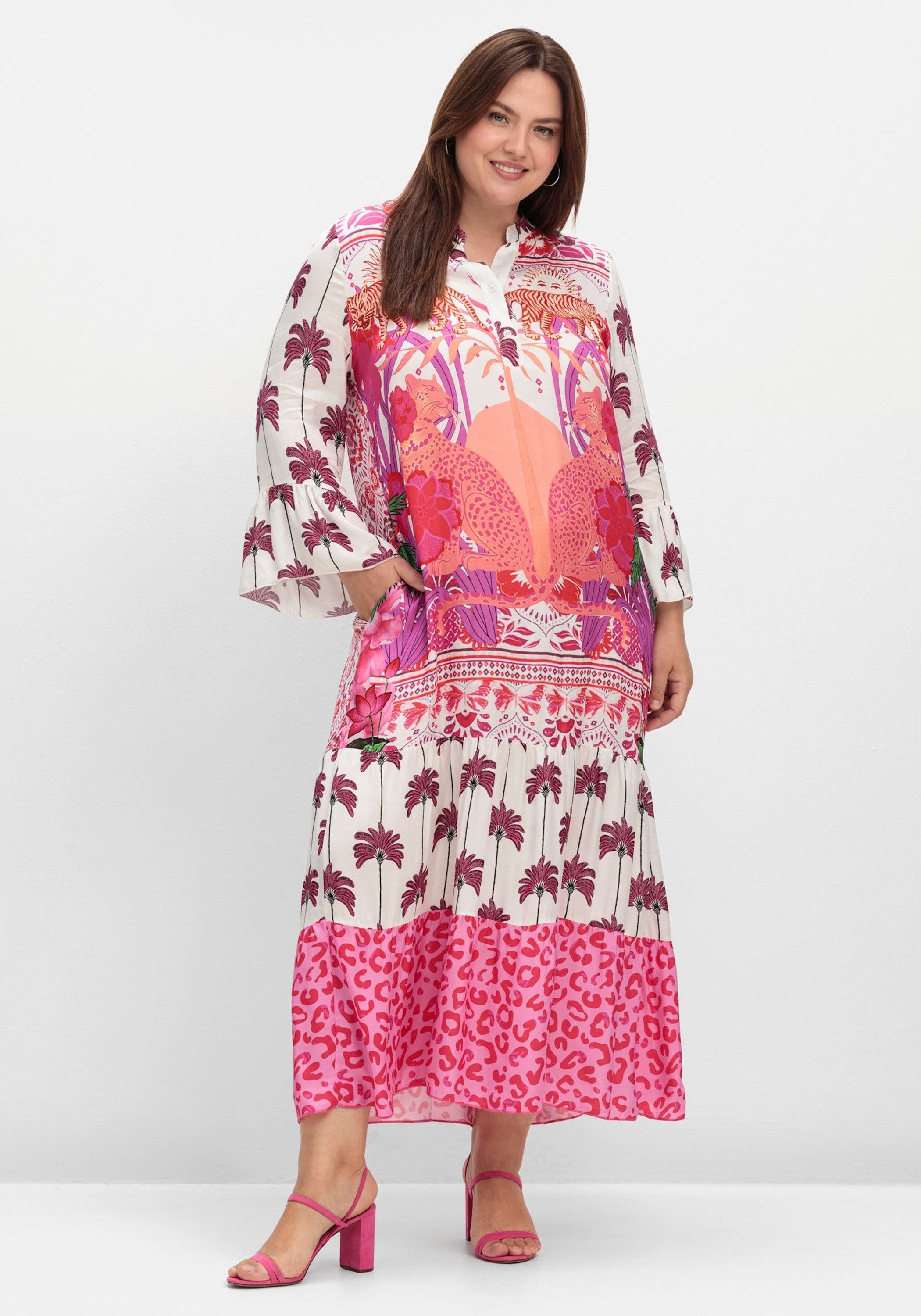 Sheego Etuikleid Maxikleid 3/4-Arm günstig online kaufen