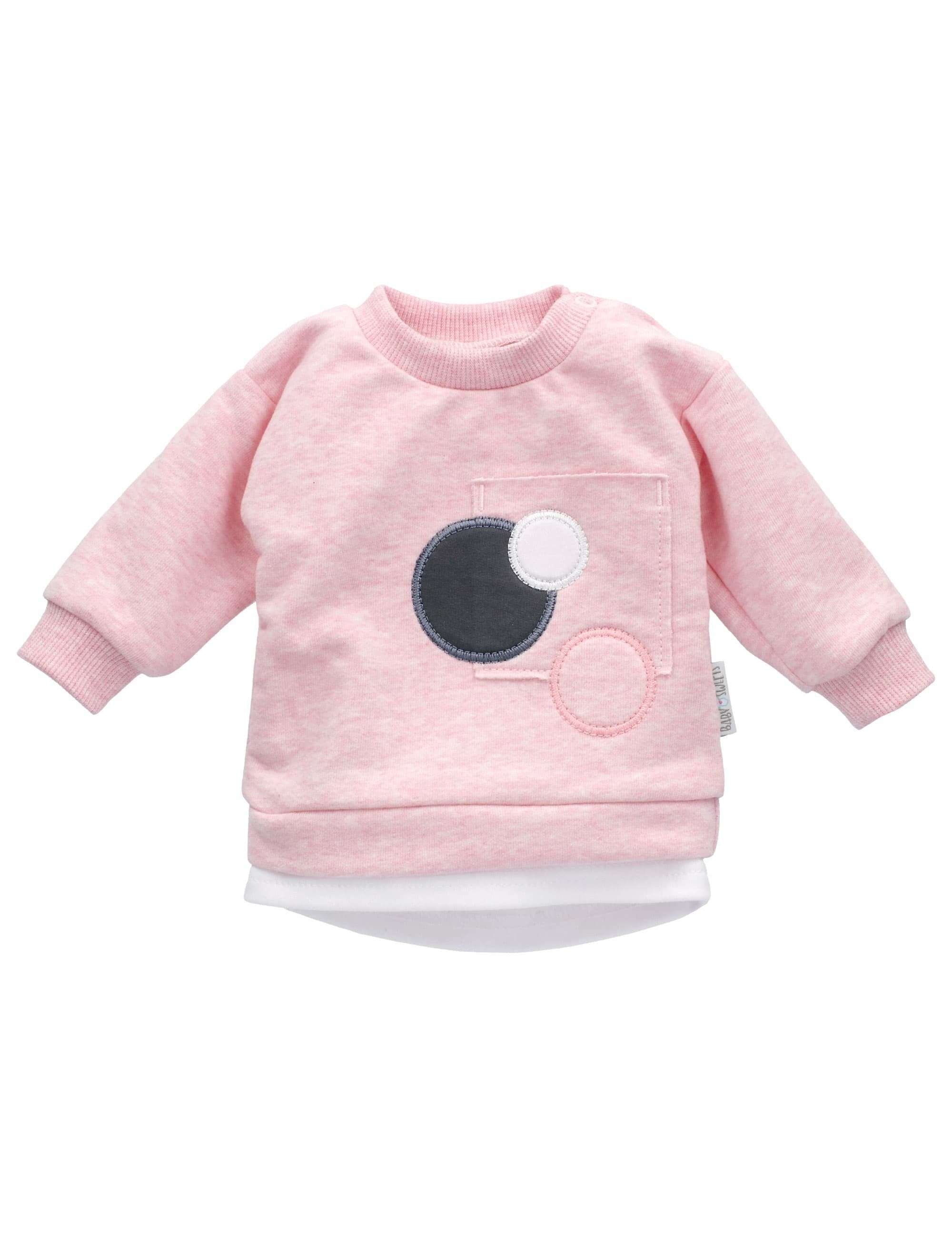 Baby Sweets Shirt (Set, rosa Hose 2 dunkelgrau Kreis & 1-tlg., Set Teile)