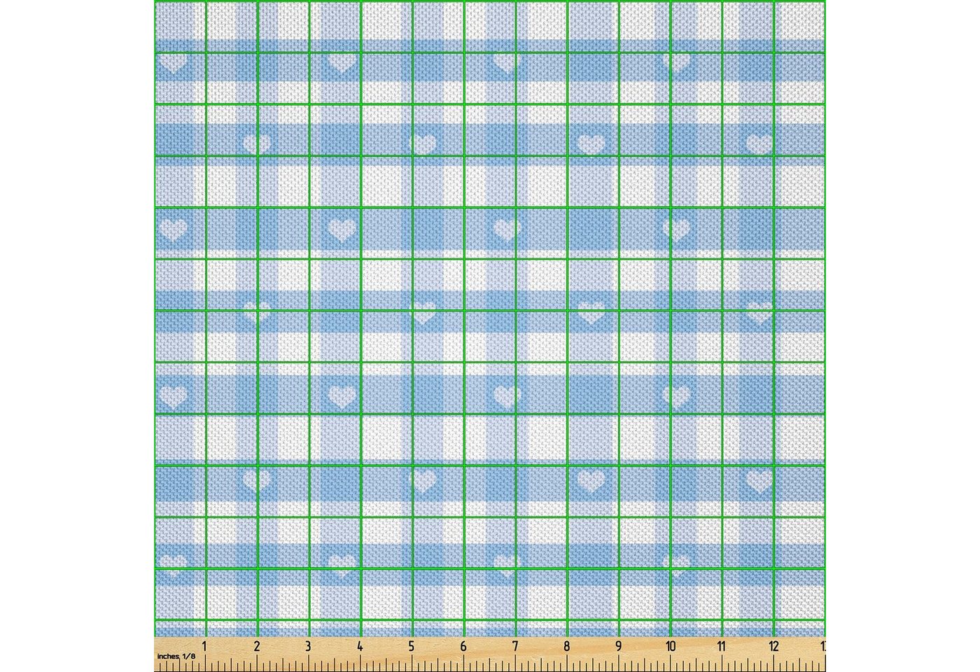 Thumbnail - Abakuhaus Stoff Zum Nähen Toller Stoff für Heimtextilien aller art, Kariert Gingham mit Herzen