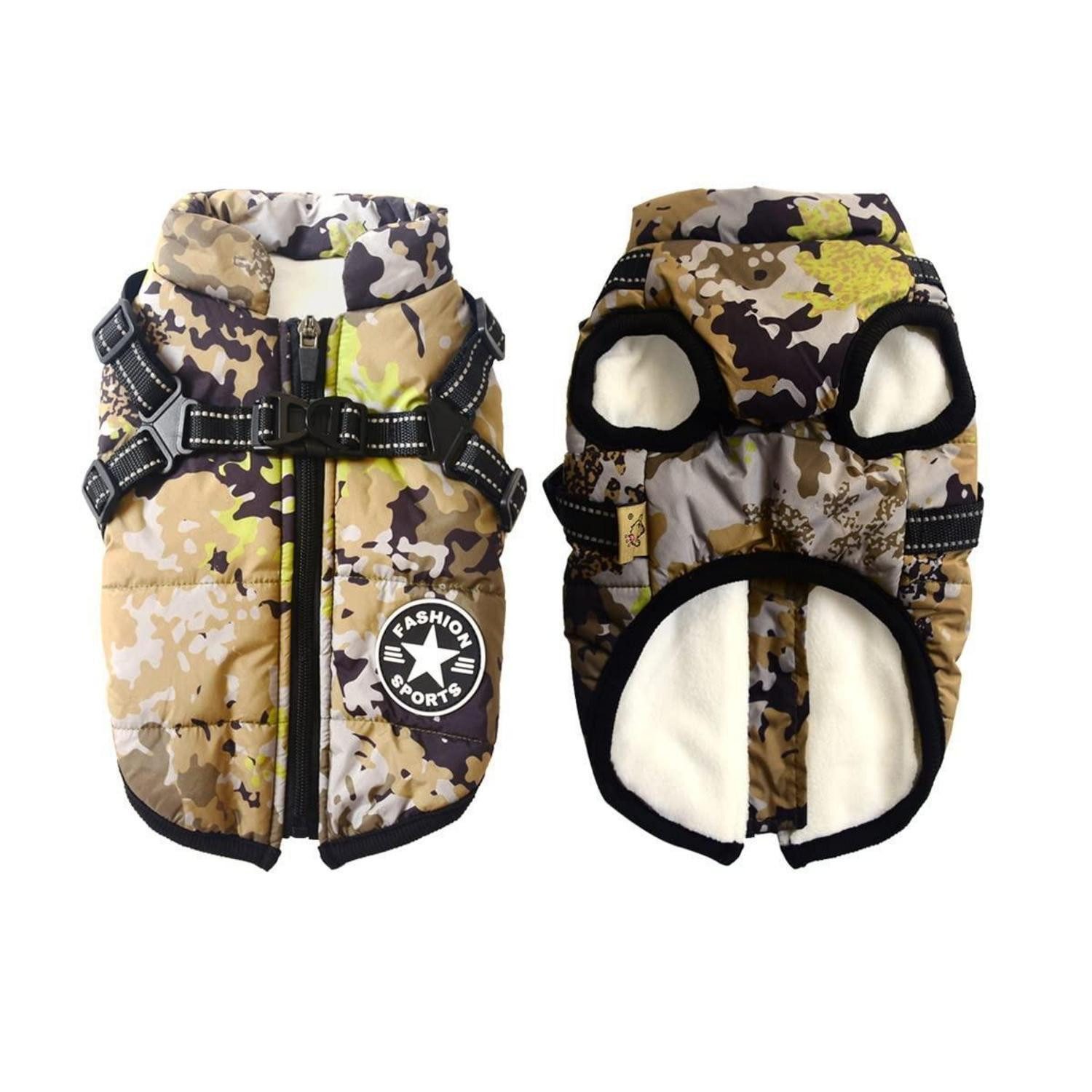 LuxusKollektion Hundemantel Hundemantel mit Geschirr Camouflage