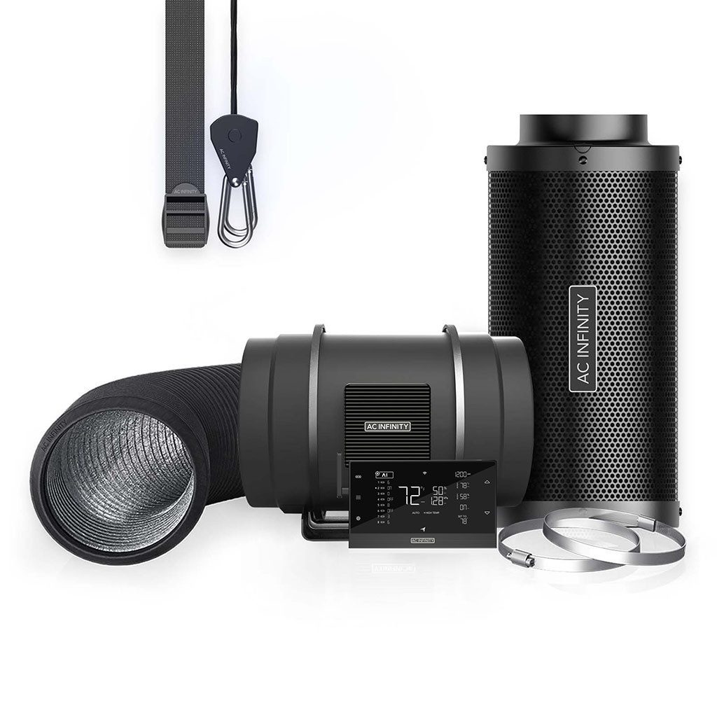 AC INFINITY Ventilatorkombigerät AC Infinity Luftfilter Set AI+ PRO, 200 mm Luftfilter-Set mit AI+ Controller