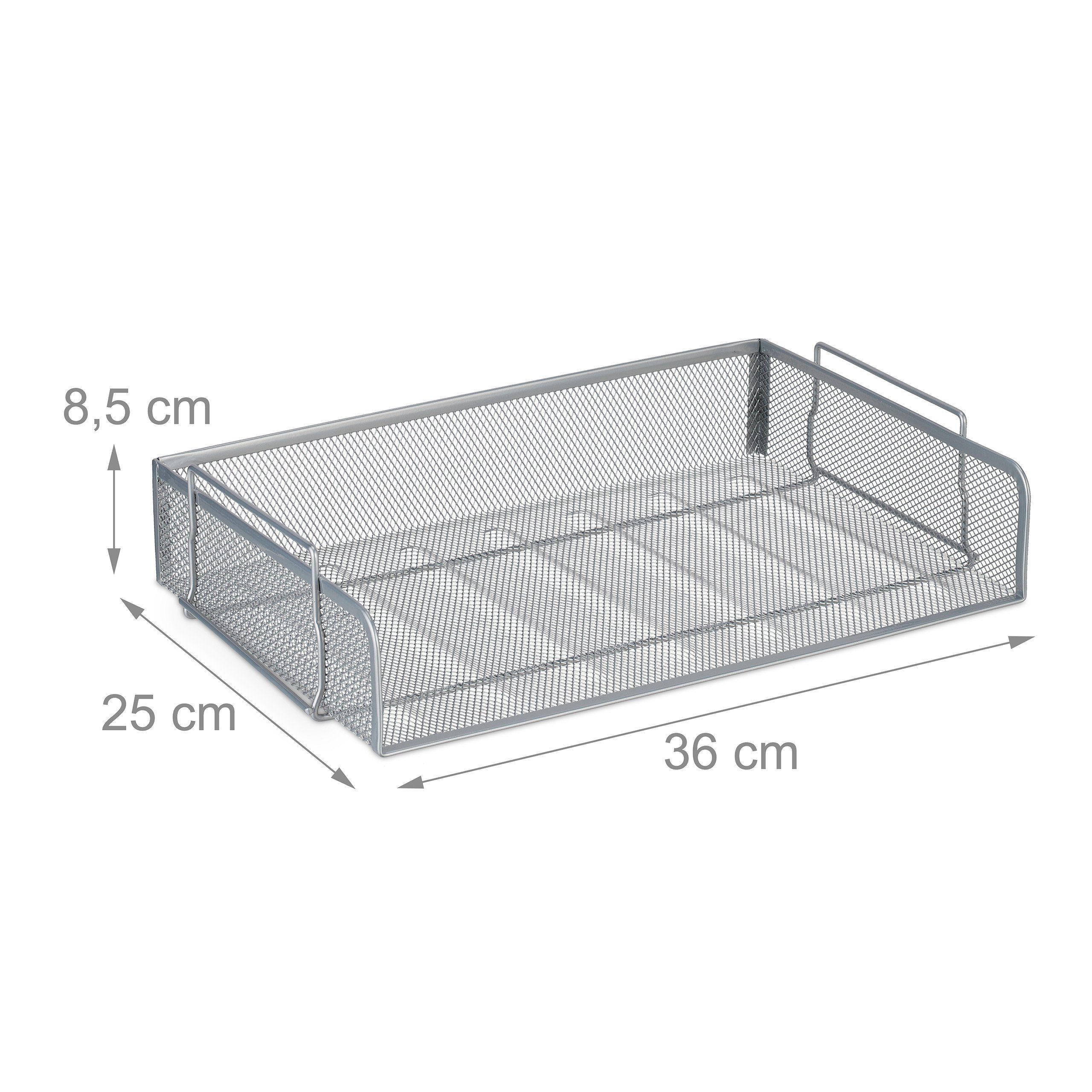 relaxdays Briefablage Dokumentenablage Metall stapelbar (1-St) – Bild 4 von 5