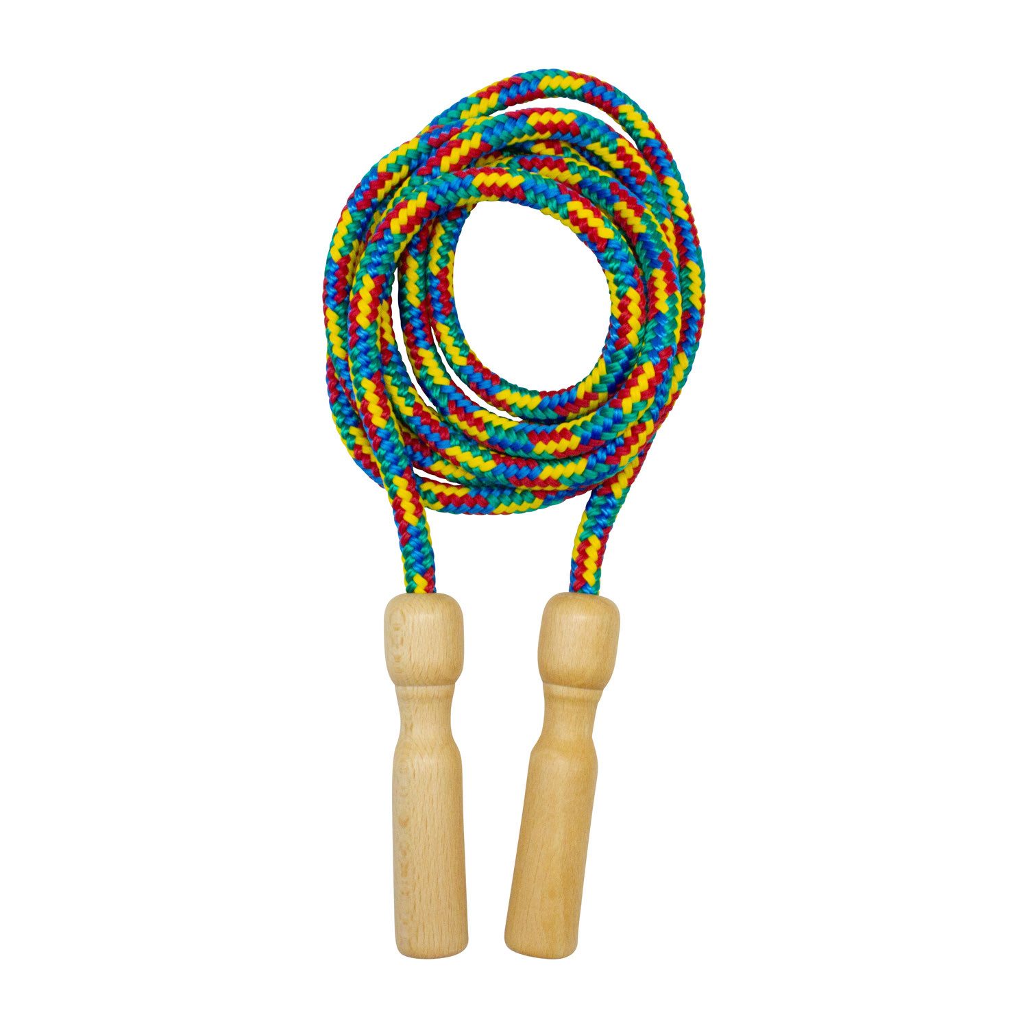 GICO Spielesammlung GICO Springseil Multicolor, 250 cm, HolzSpringseil Hüpfseil - 3004