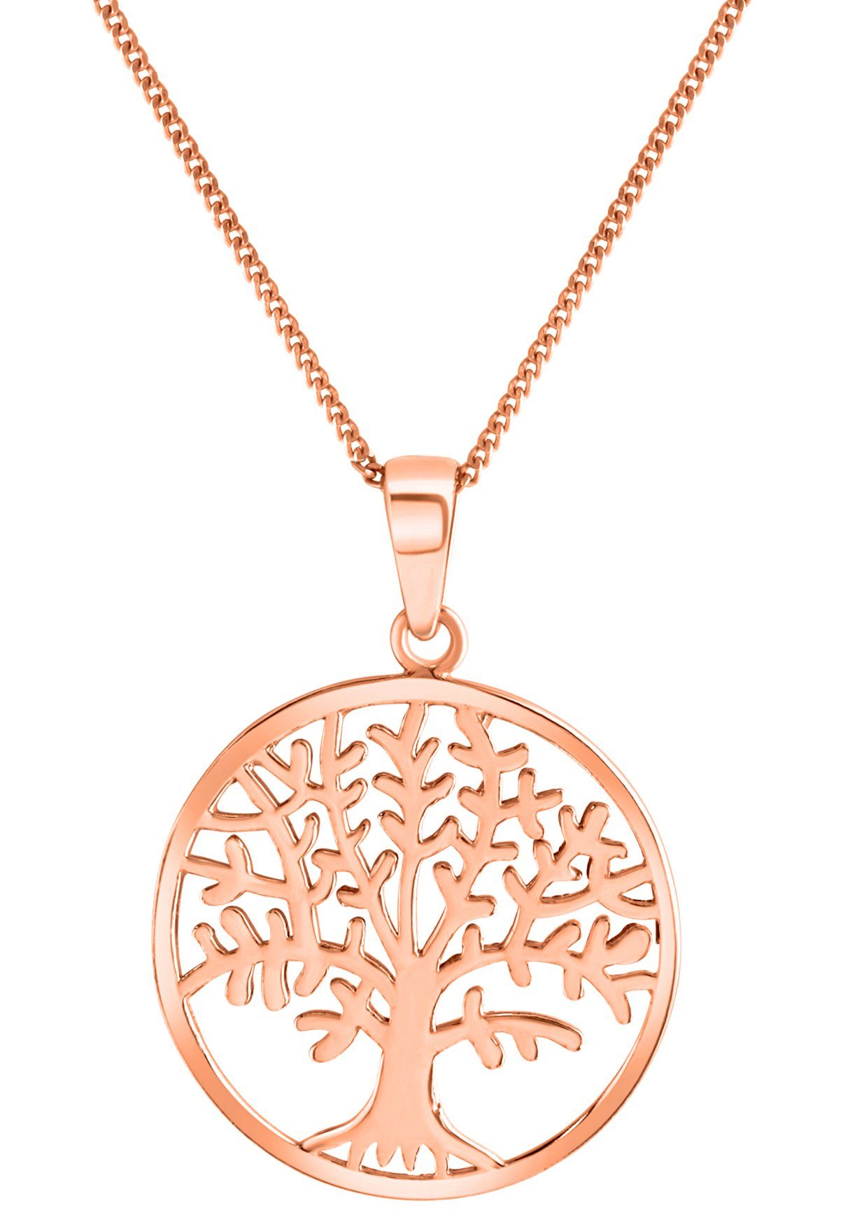 FIRETTI Kette mit Anhänger Schmuck Geschenk Silber 925 Halsschmuck Halskette Panzerkette Baum mehr