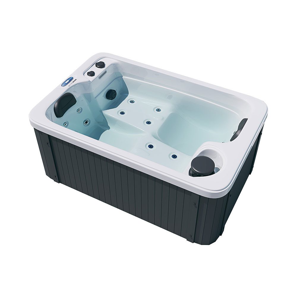 HOME DELUXE Whirlpool HORIZON - 175 x 115 cm, (1-tlg), für 2 Personen, Heizung und Massage, 15 Düsen, Outdoor Whirlpool