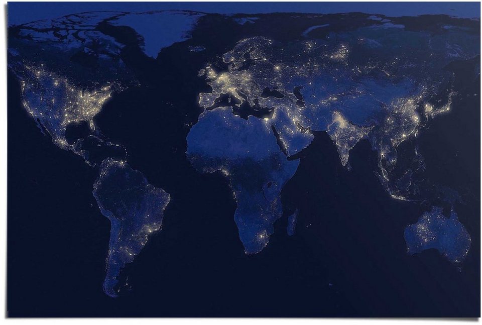 Reinders! Poster Die Welt bei Nacht, (1 St)