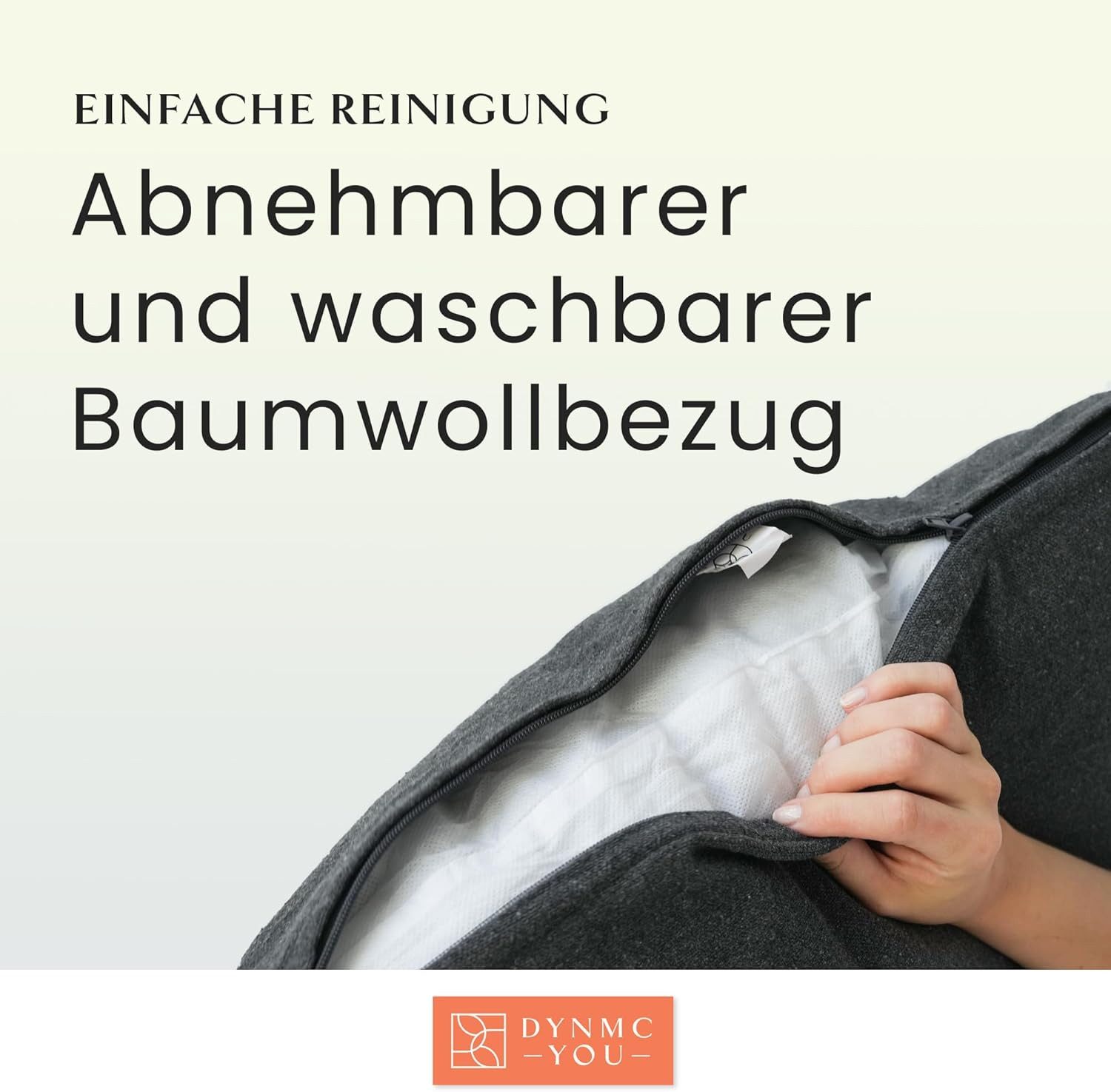 DYNMC you Sofakissen mit Füllung und Bezug - 2er Set mit Viel Füllung, Rückenkissen mit Baumwoll-Bezug - Bequeme Dekokissen