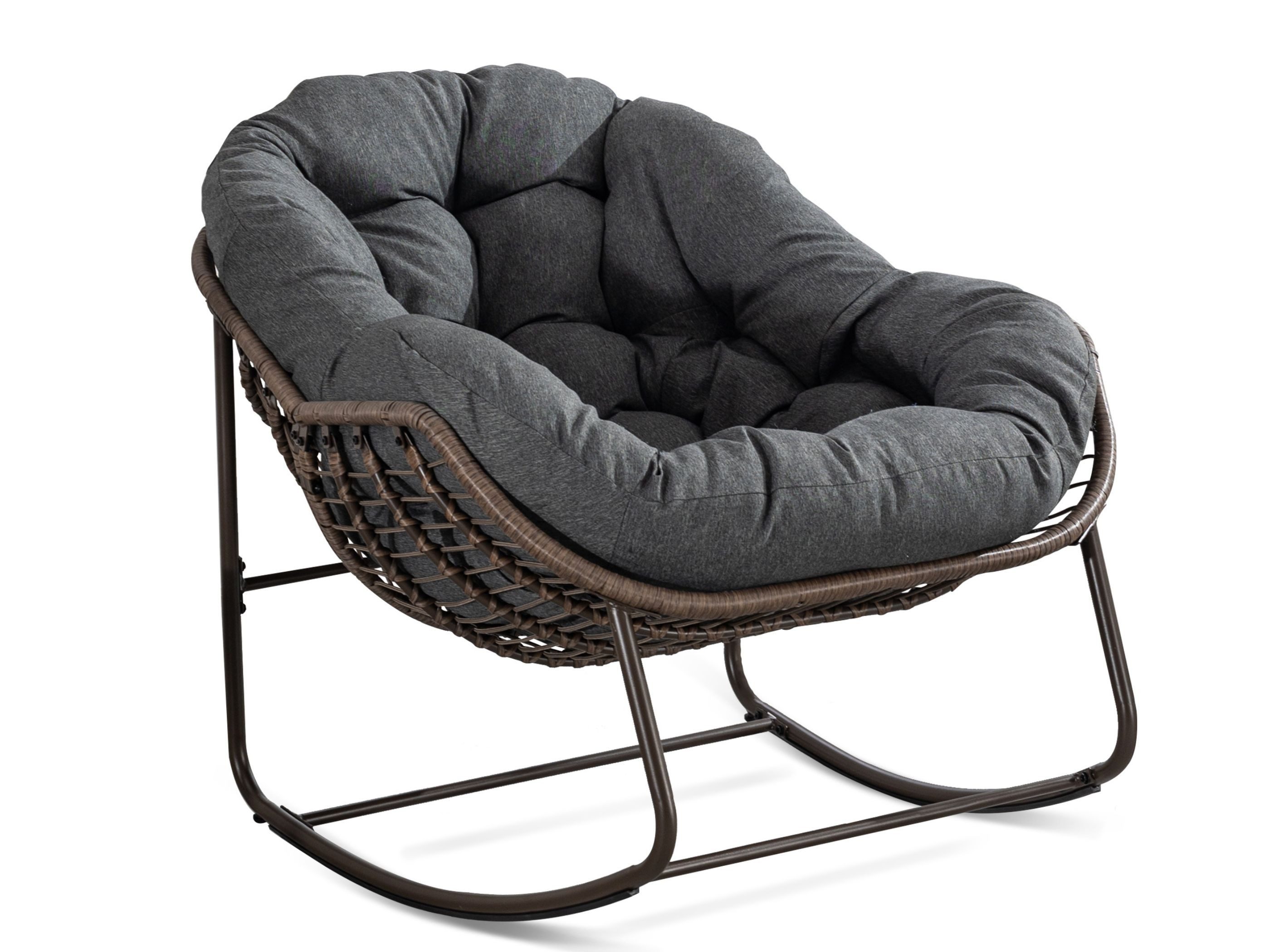 SeedWave Schaukelstuhl Übergroß mit PE-Rattan-Geflecht, 15 günstig online kaufen