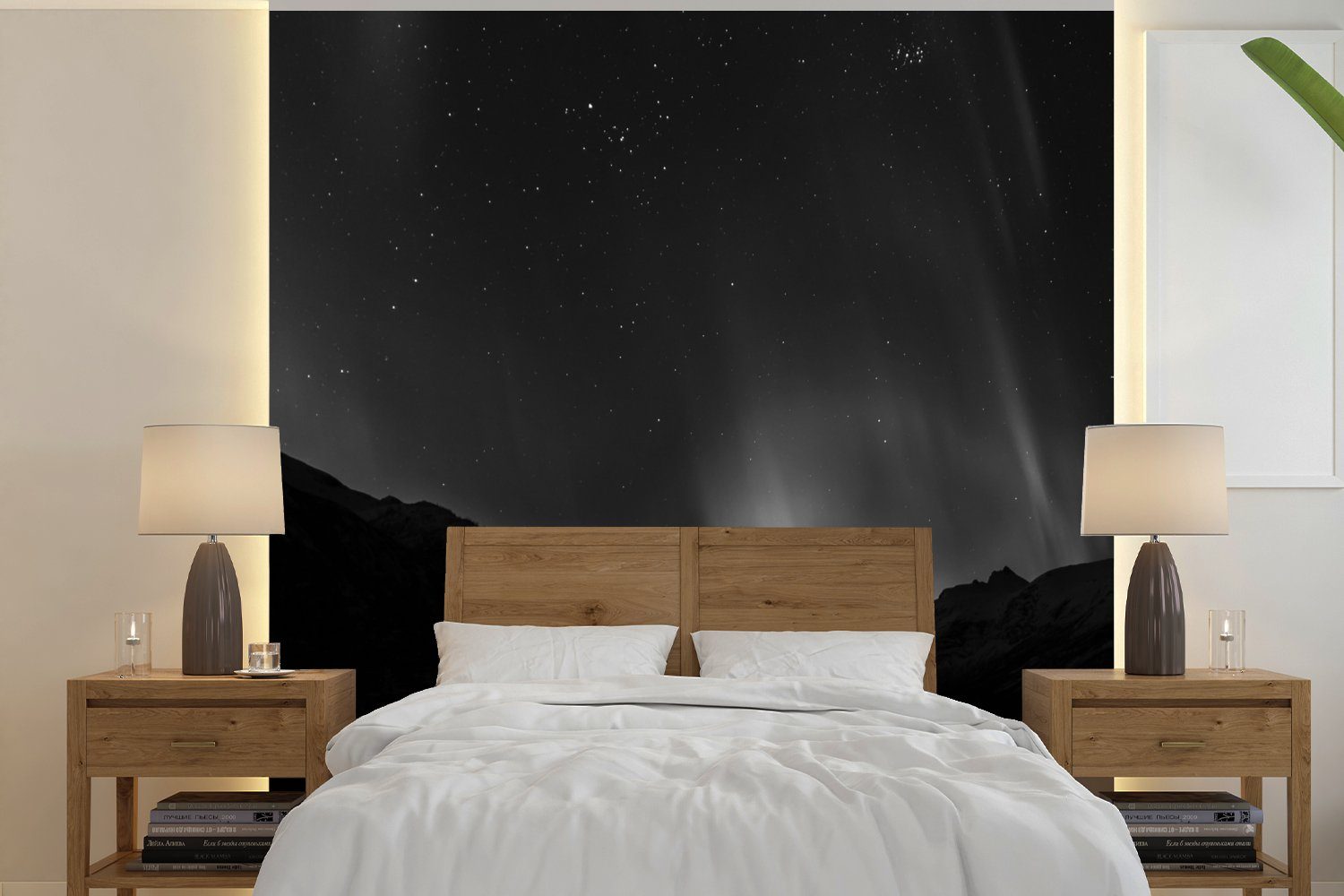 - Berge für Wandtapete Tapete MuchoWow Fototapete Wohnzimmer Vinyl (5 Nordlichter Weltraum, Schlafzimmer, oder - St), Matt, bedruckt,