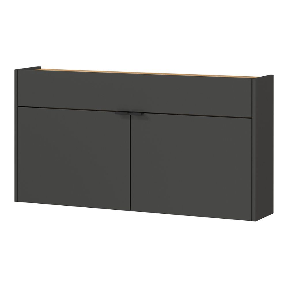 Lomadox Schuhschrank ABERDEEN-01 graphit mit Eiche günstig online kaufen