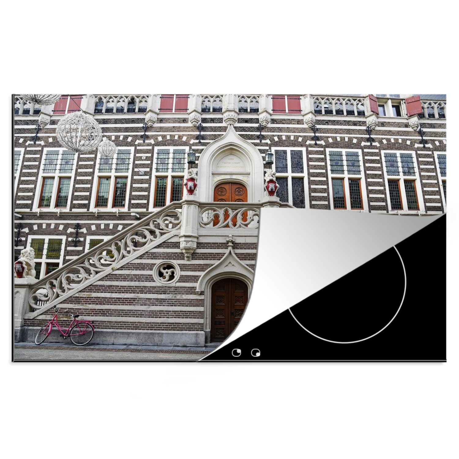 küche, Herdblende-/Abdeckplatte tlg), Vinyl, 81x52 cm, Induktionskochfeld Schutz Ceranfeldabdeckung MuchoWow - (1 Niederlande - Alkmaar Rathaus, für die