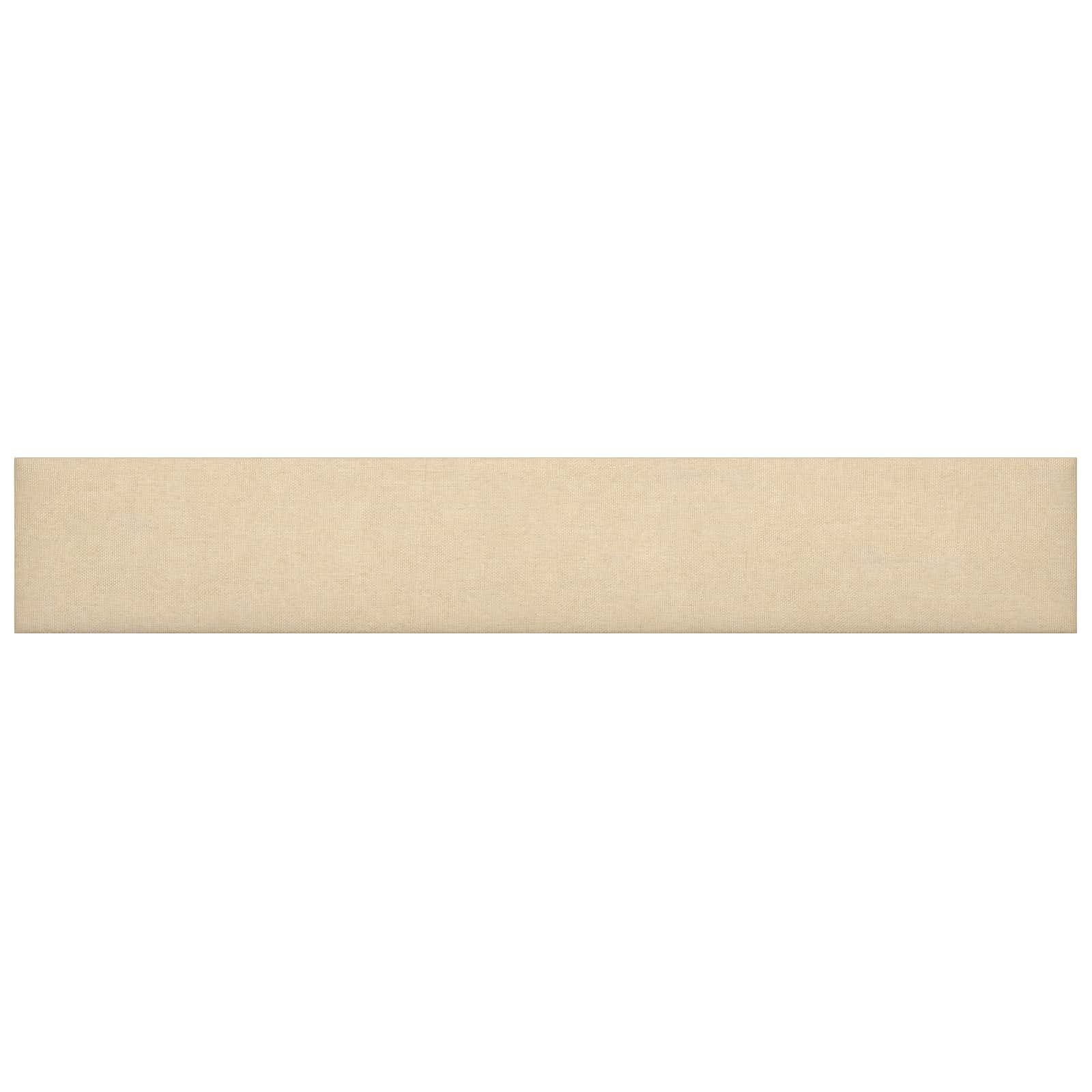 vidaXL Wandpaneel Wandkopfteilen 12 stk. 90 x 15 cm Creme Stoff, (12-tlg)