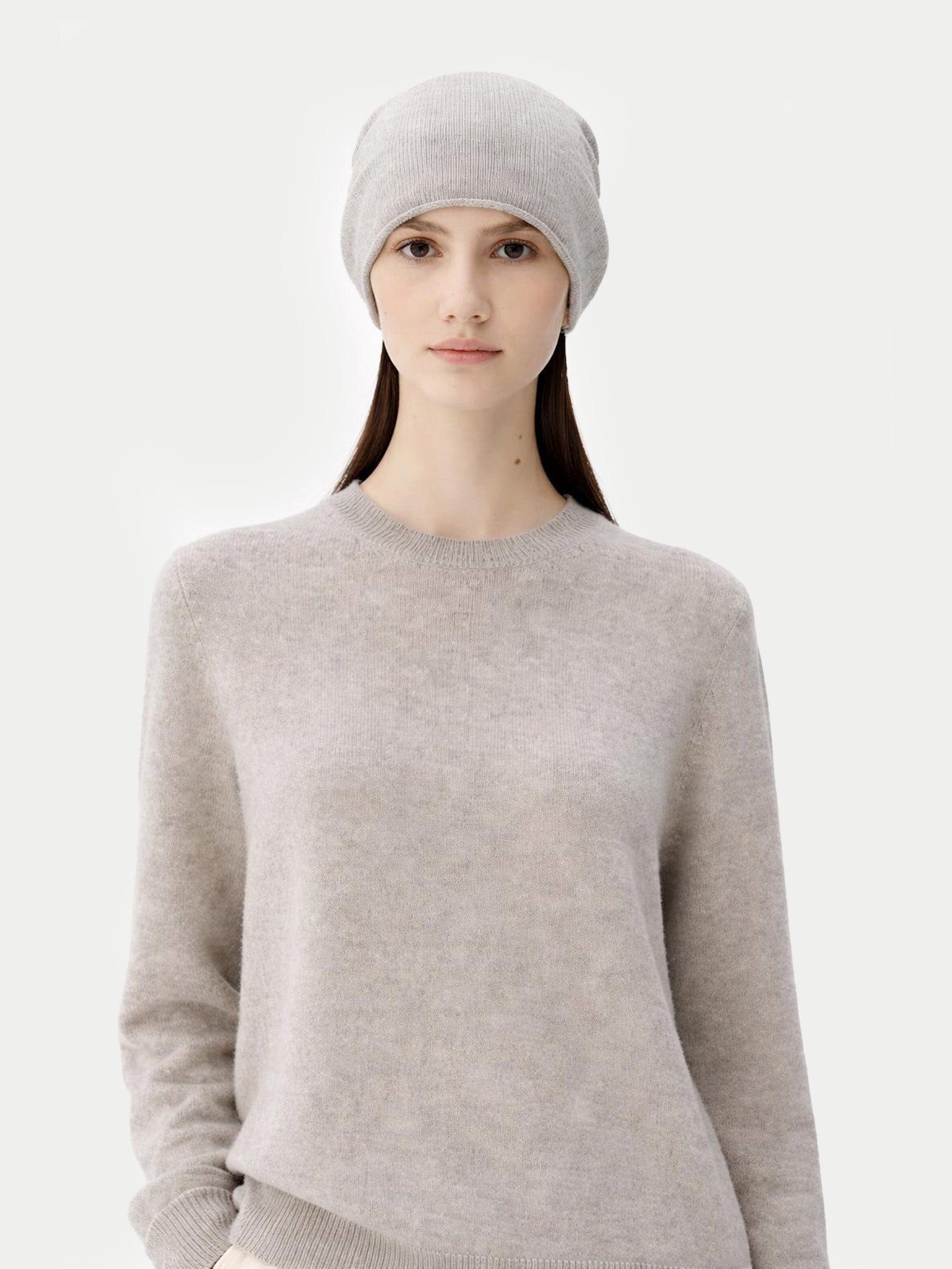 GOBI Cashmere Rundhalspullover 99€ Kaschmir-Set aus Pullover und Mütze