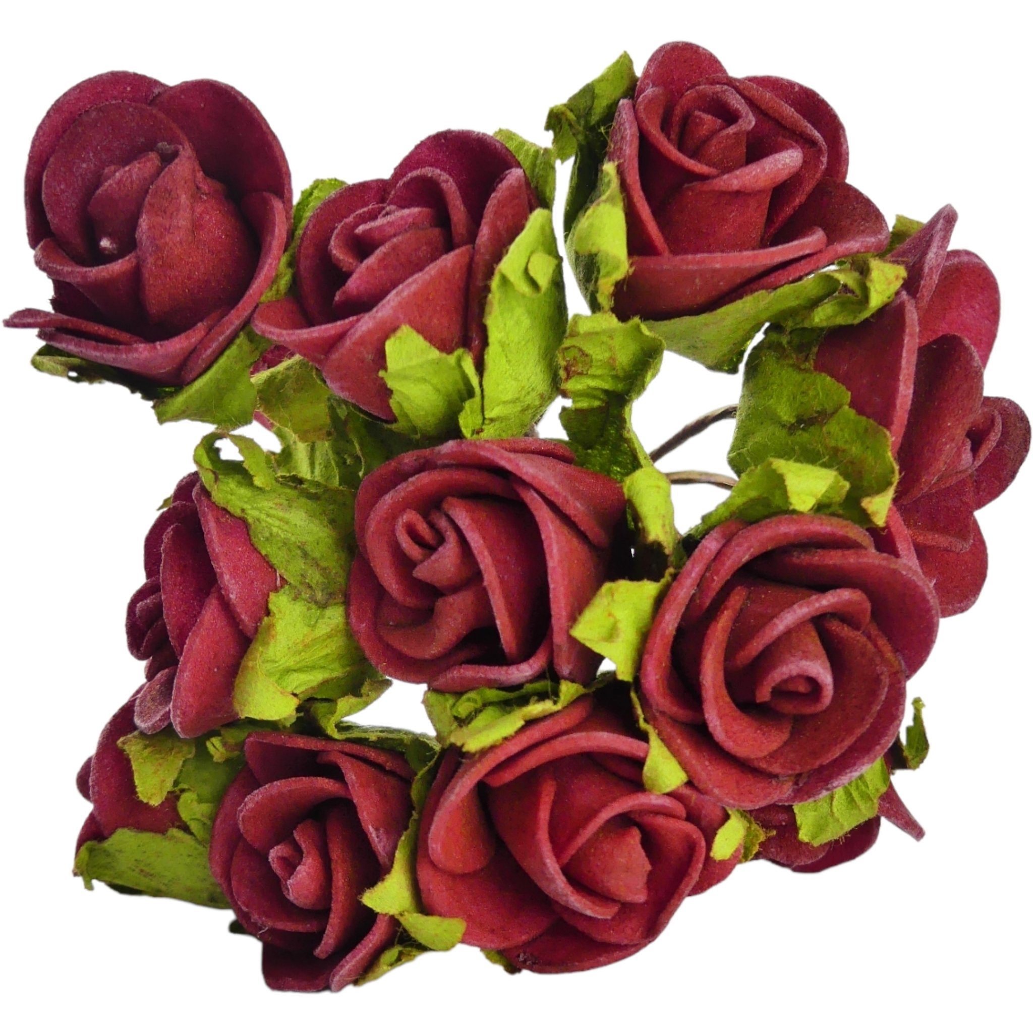 ᐅ Kunstblume Bastelbedarf Moosröschen Foam Rosen 10cm, 36 St., Flor