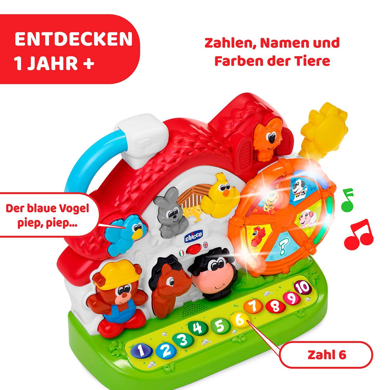 Chicco Lernspielzeug Sprechende Farm (D/GB) – Bild 4 von 5