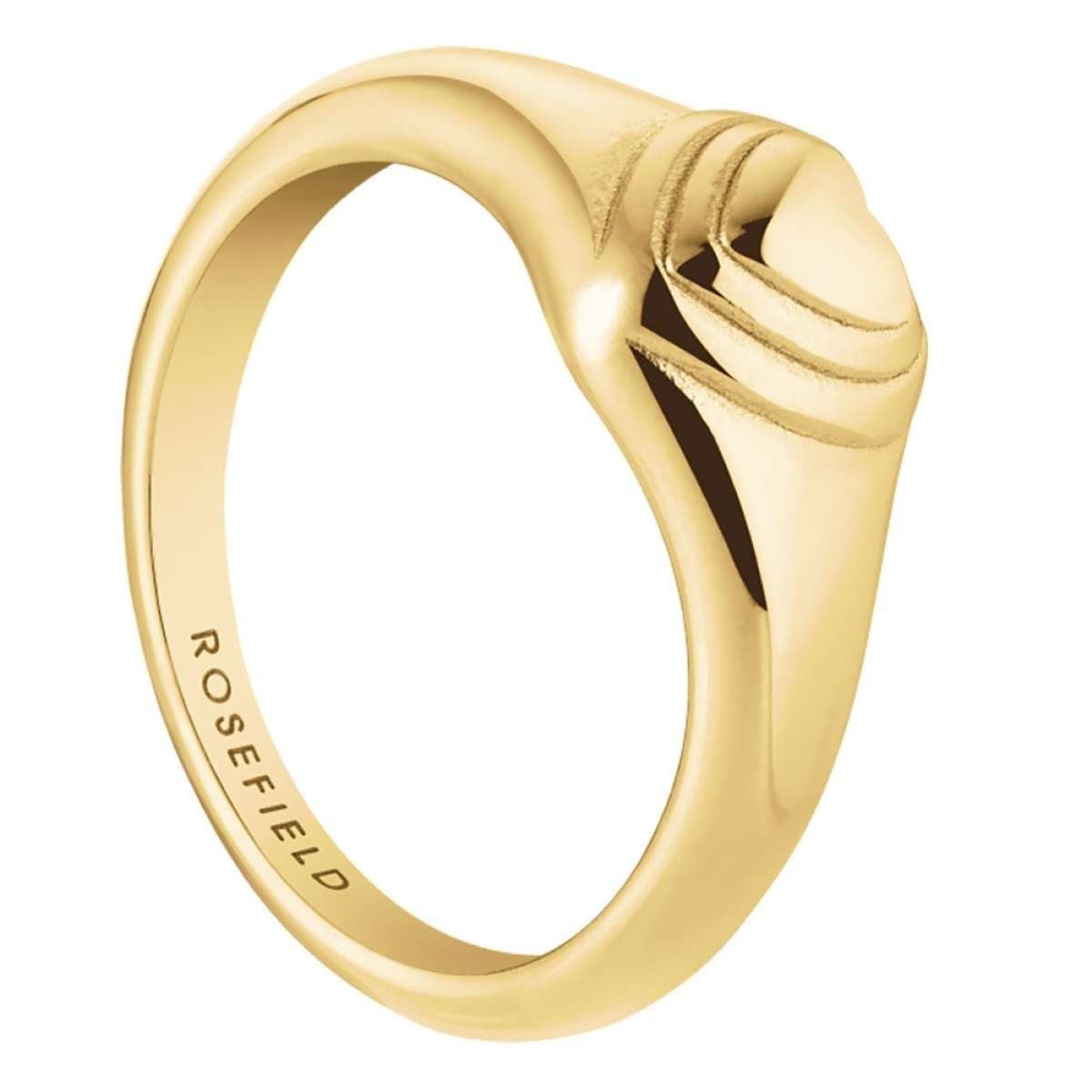 ROSEFIELD Fingerring JRPH, Damenring Puffy Herz Goldfarben