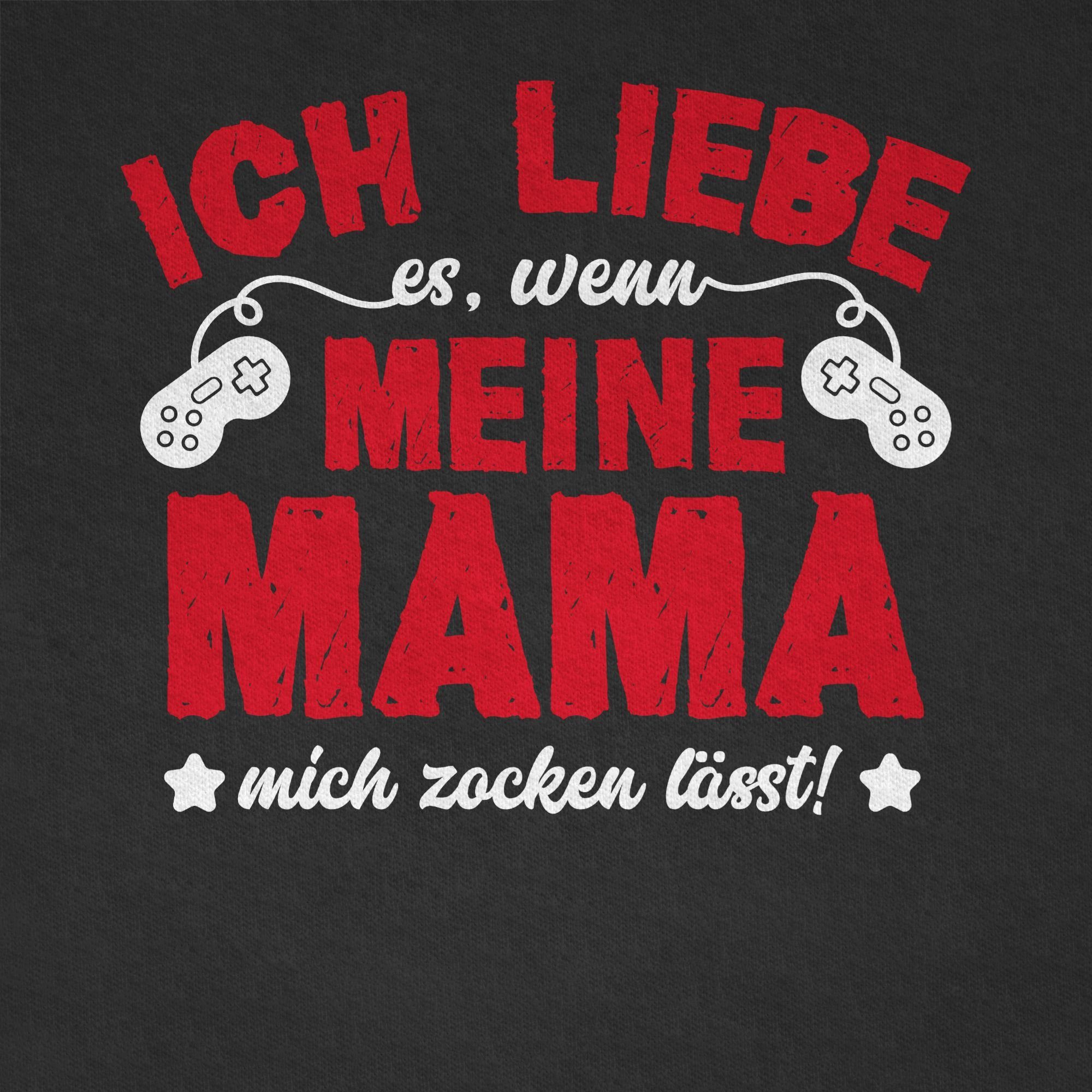 Statement weiß/rot 1 Ich Schwarz Mama T-Shirt Kinder Sprüche liebe Shirtracer meine -