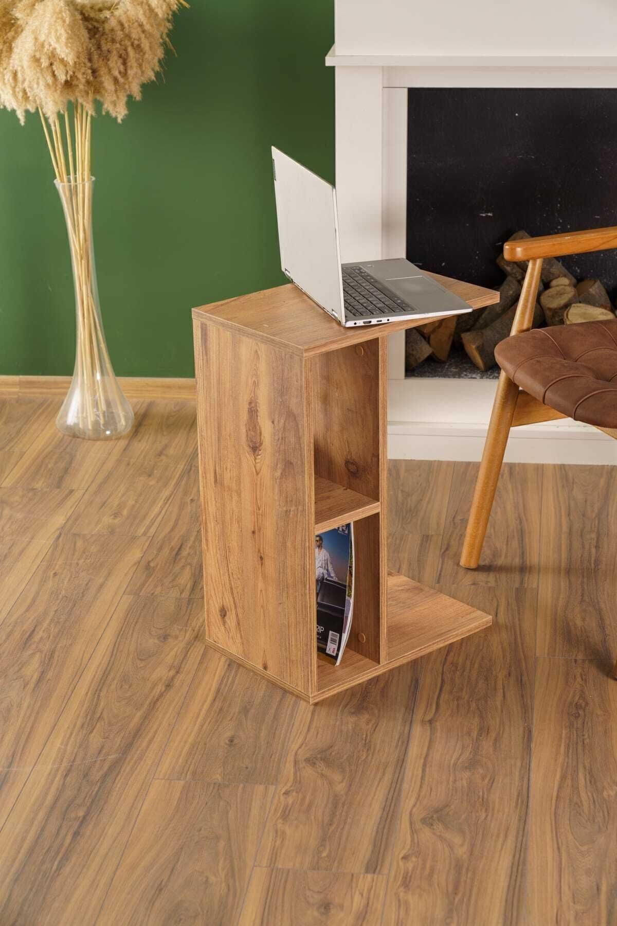 en.casa Beistelltisch, C‑Beistelltisch mit Ablage 44 x 30 cm Spanplatte Bra günstig online kaufen