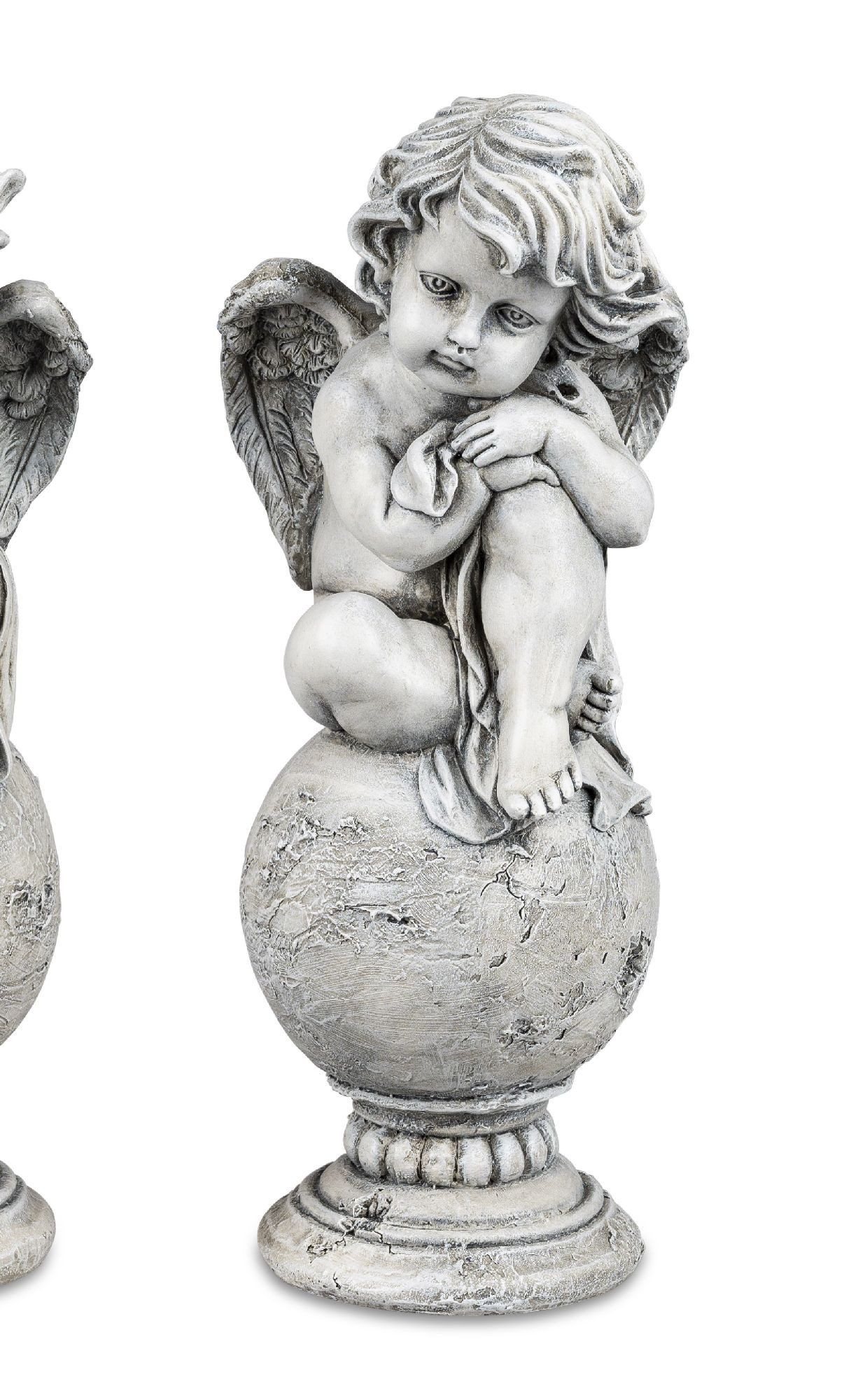 formano Dekofigur Trauerdekoration, Farbe: Grau, Motiv: Engel
