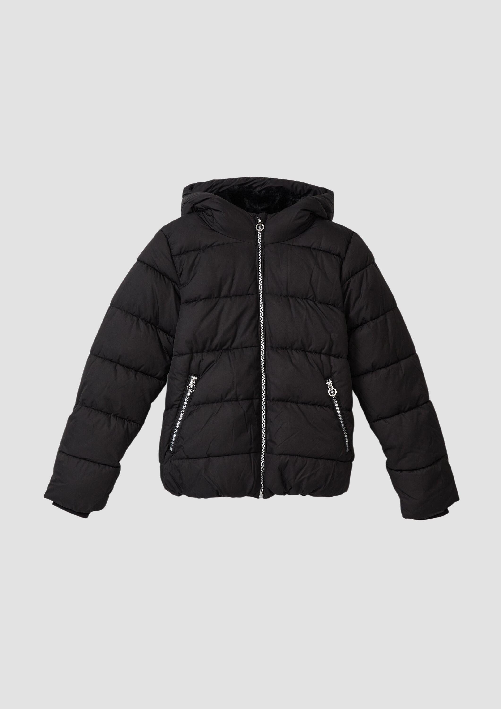 s.Oliver Winterjacke Outdoor-Jacke Wattierte Steppjacke mit Plüsch- und Fleecefutter