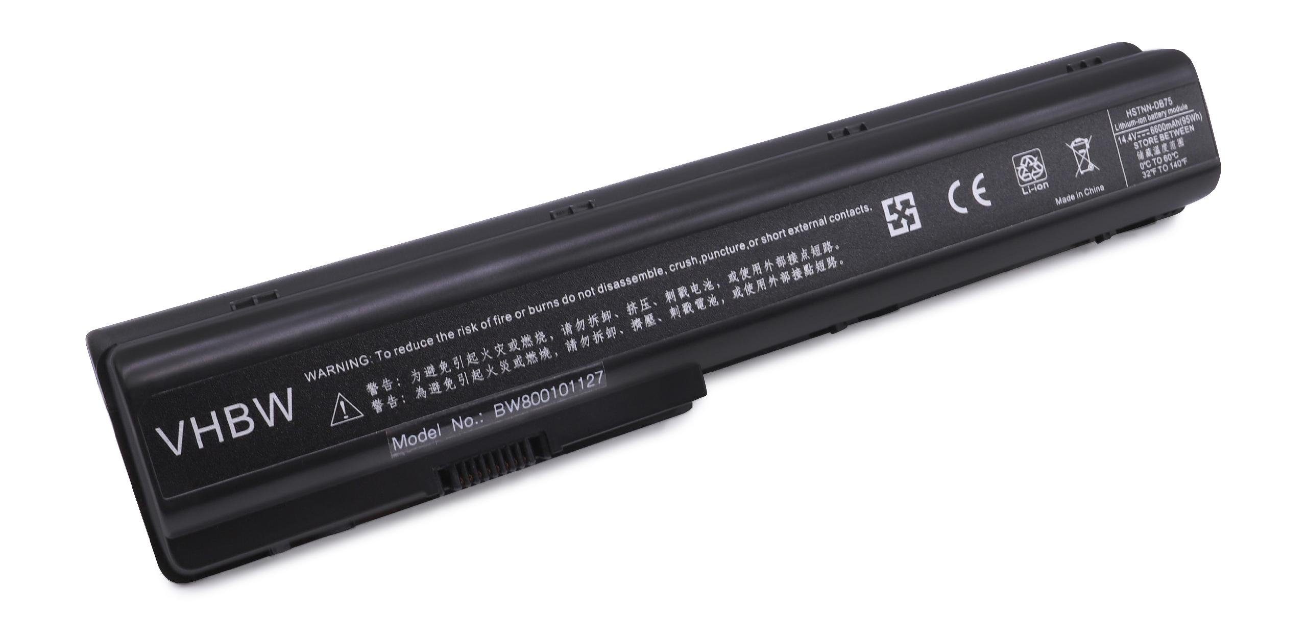 X18-1050EB, für HDX mAh Kompatibel passend Netbook X18-1027CL, (6600mAh, mit HP Li-Ion) 6600 HDX X18-1050EF 14,8V, X18-1024CA, Notebook / HDX Laptop-Akku HDX vhbw