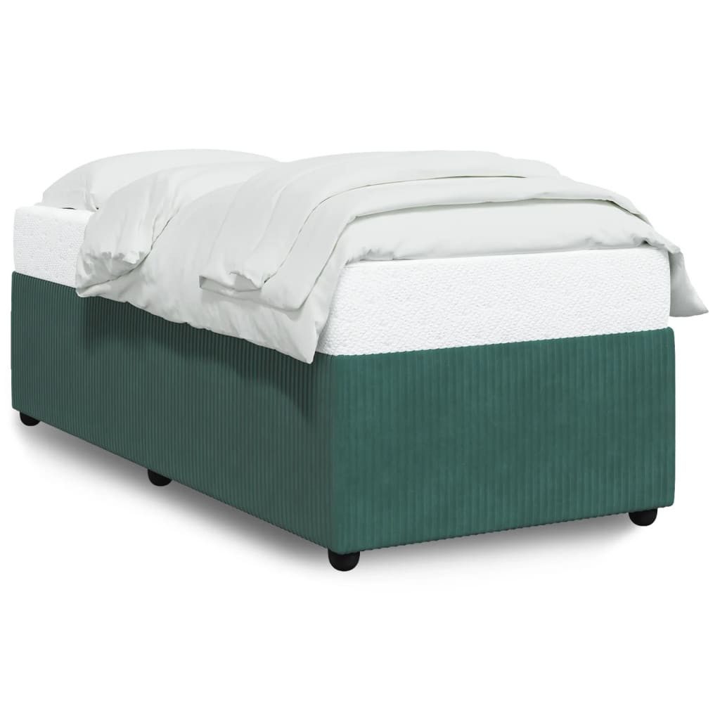 vidaXL Bett Bettgestell ohne Matratze Dunkelgrün günstig online kaufen