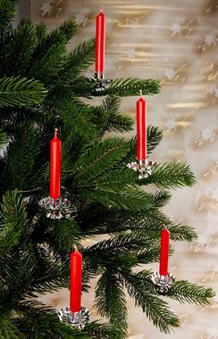 BRUBAKER Kerzenhalter Baumkerzenhalter für Weihnachtsbaum (20 St., drehbar, kippfähig), Vintage Kerzenhalter, traditionelle Kerzenzwicker mit Clip