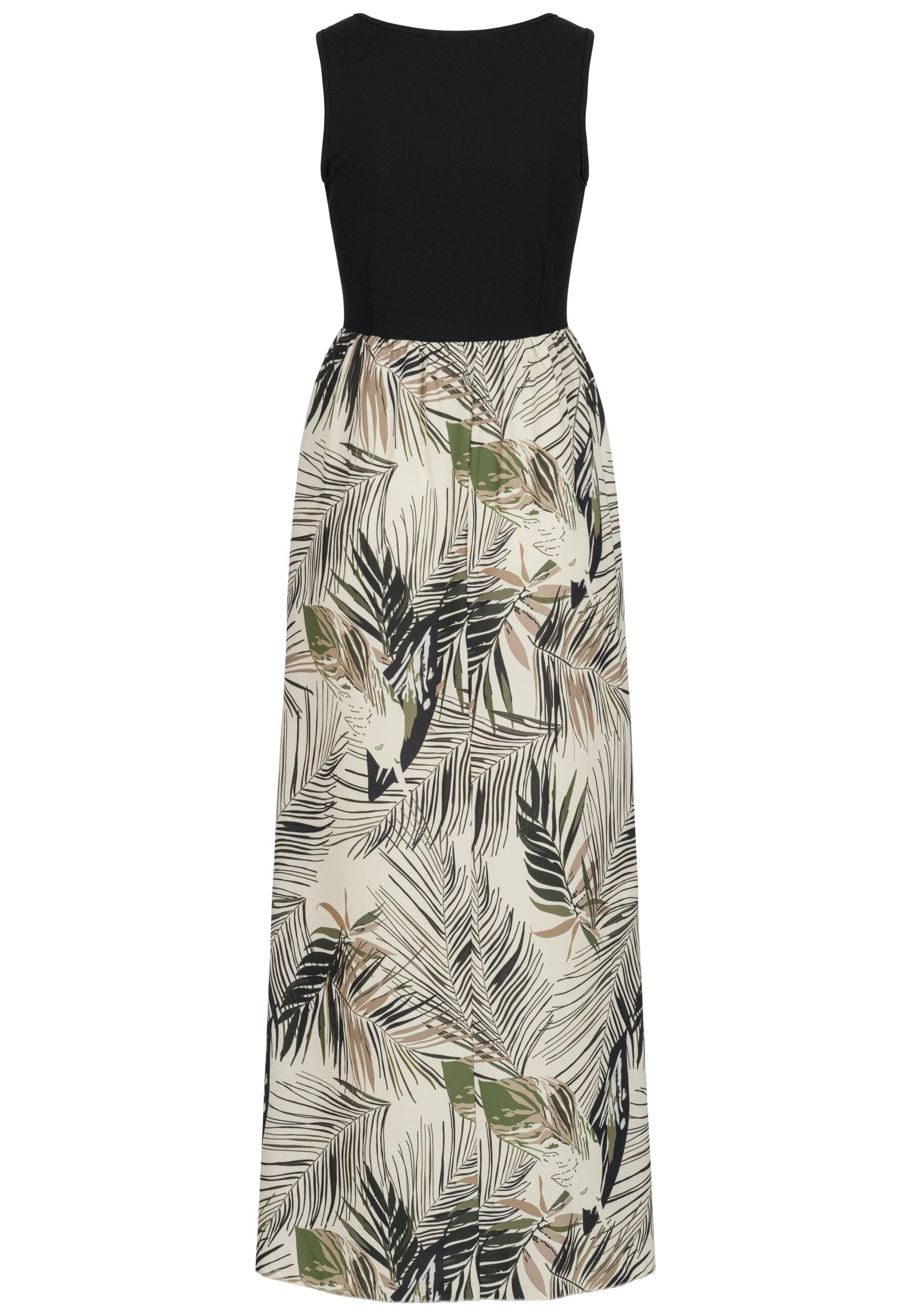 CLOUD 5IVE Shirtkleid CLOUD 5IVE 2-Tone Maxi-Dress Tropical Print (1-tlg) günstig online kaufen