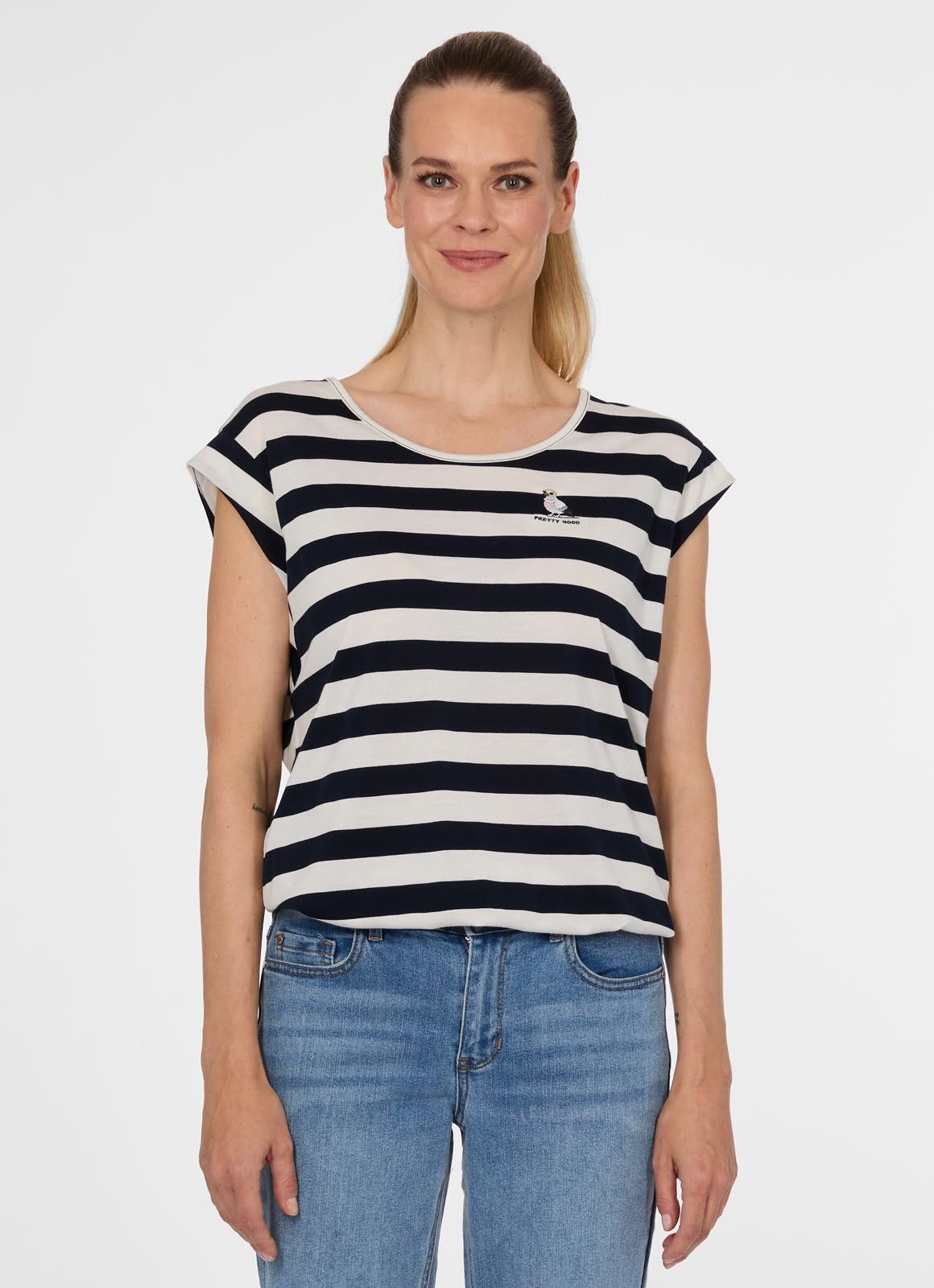 Ragwear T-Shirt TULSA STRIPES in Jersey-Qualität, normale Passform, mit geradem Abschluss