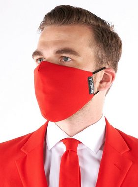 Opposuits Verkleidungsmaske Red Devil Stoffmaske, In your face, Corona! Gesichtsmaske mit Stil