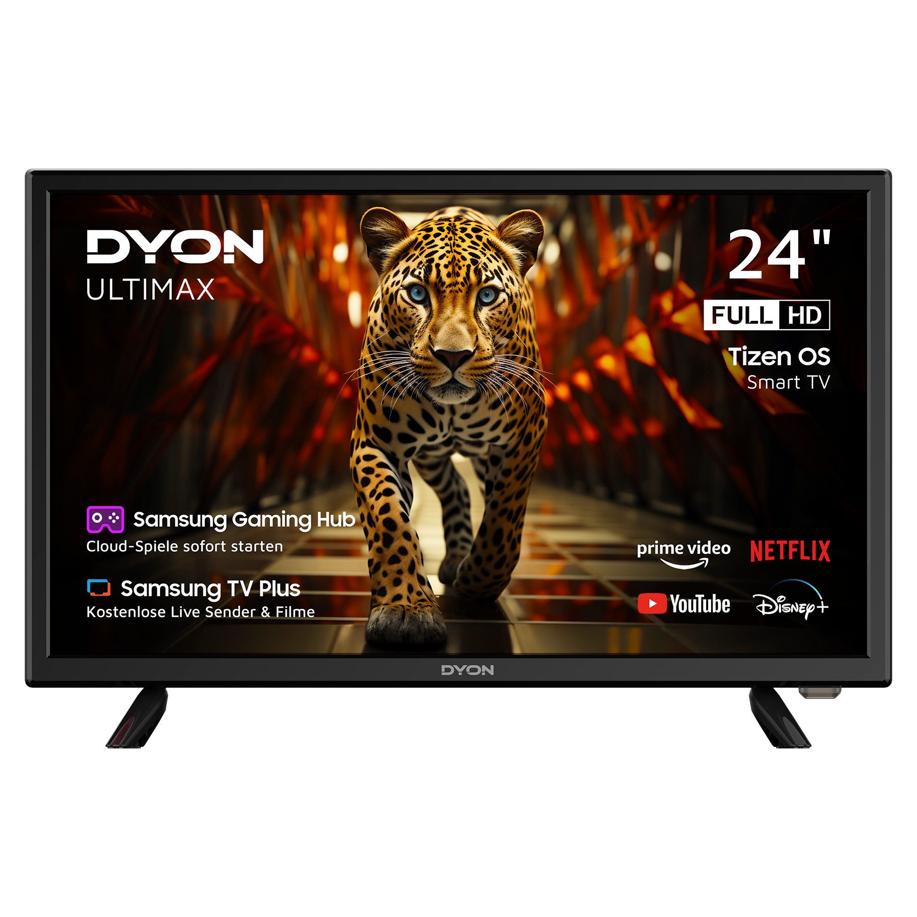 Dyon Ultimax 24F-TI LED-Fernseher (60 cm/24 Zoll, Full HD, Smart-TV, 24", Full-HD, Smart-TV mit Hub, Gaming, Triple Tuner, CI)