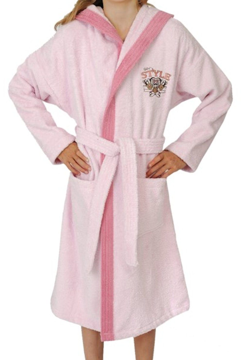 Kinderbademantel Wörner Mädchen Bademantel Style rosé