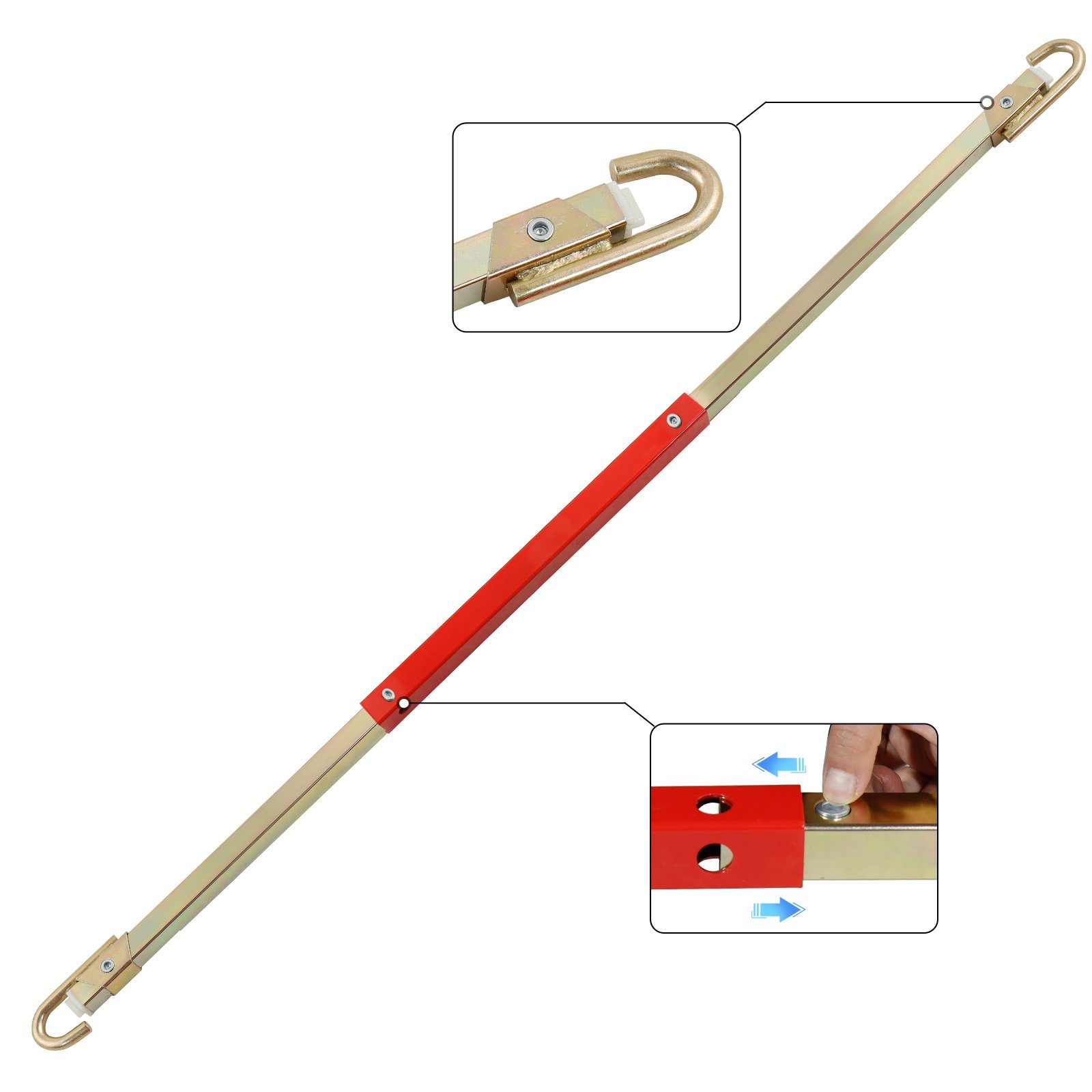 CCLIFE Abschleppseil Abschleppstange Pannenhilfe für Anhängerkupplung PKW LKW Zugkraft 2.5T (set, 3-tlg)