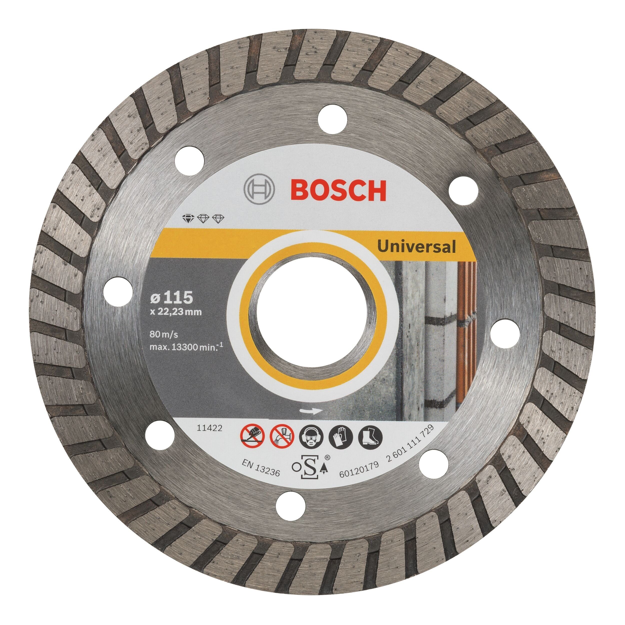 BOSCH Trennscheibe, Ø 115 mm, Standard for Universal Turbo Diamanttrennscheibe - 115 x 22,23 x 2