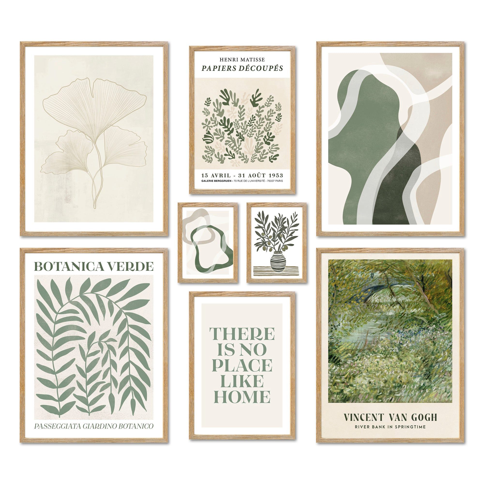 ARTFAVES Bilder-Collage Poster Set - Botanica Verde - Deko Wandbilder natur günstig online kaufen