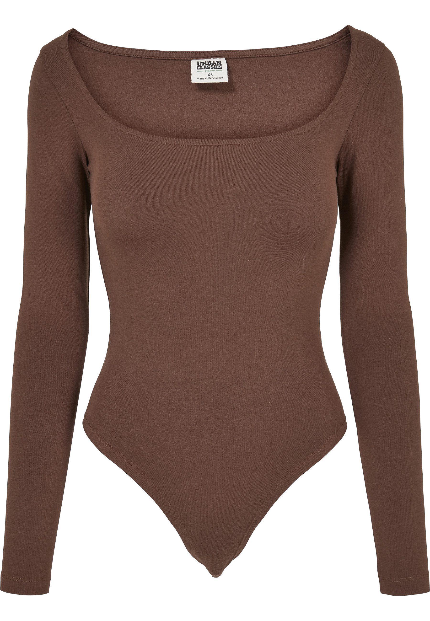 URBAN CLASSICS Langarmshirt Urban Classics Damen Ladies Organic Longsleeve Body (1-tlg)