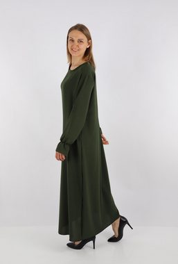 HELLO MISS Sommerkleid Beliebte Muslimische Kleid, Langarm, Abaya/Kopftuch Kleid in Unifarbe